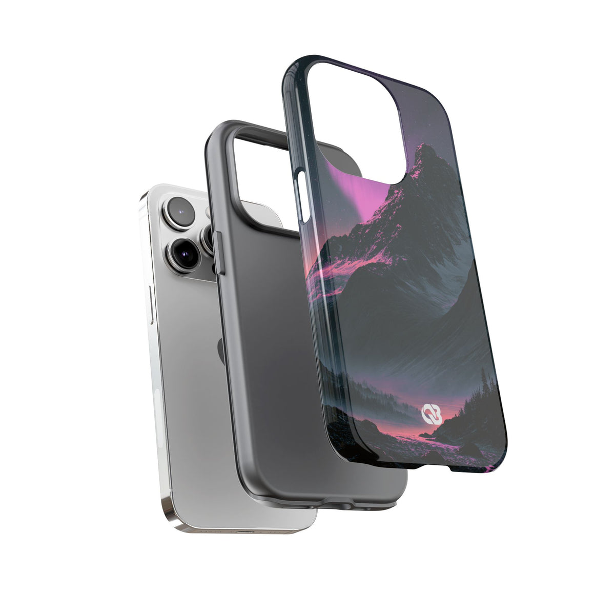 Arctic Aurora Summit · Tough Phone Case for iPhone · Black