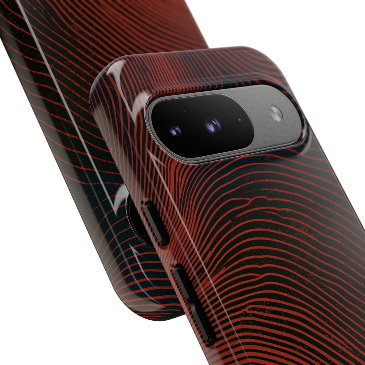 Red Tough Phone Case for Google Pixel - Terracotta Nerve Map