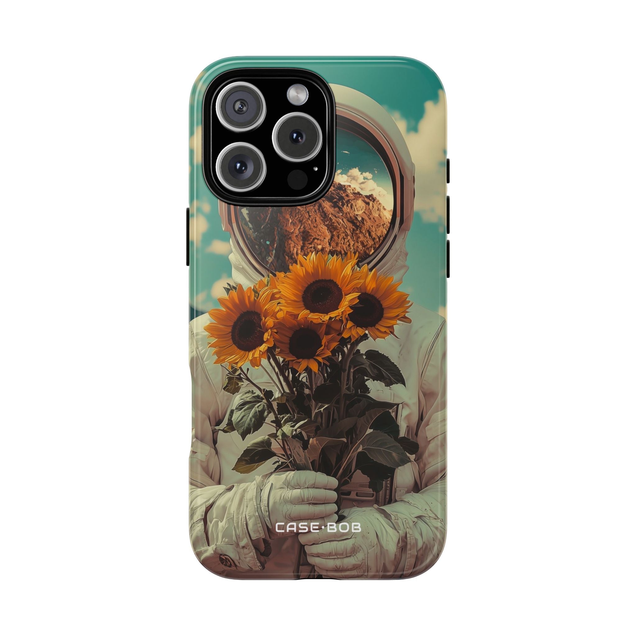 Sonnenblumen-Astronaut iPhone 16 Pro Max Case - Tough