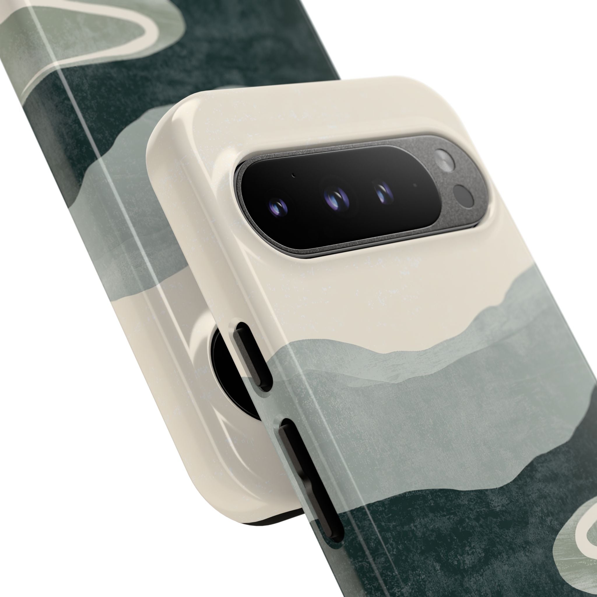 Green Tough Phone Case for Google Pixel - Misty Sage Valley