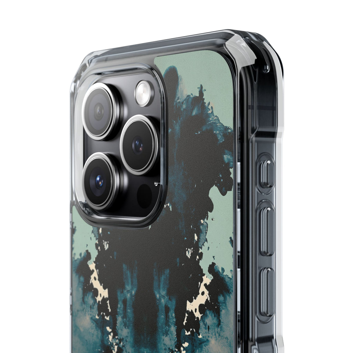 Rorschach Ink Void · Clear Impact Magnetic Phone Case for iPhone · Black