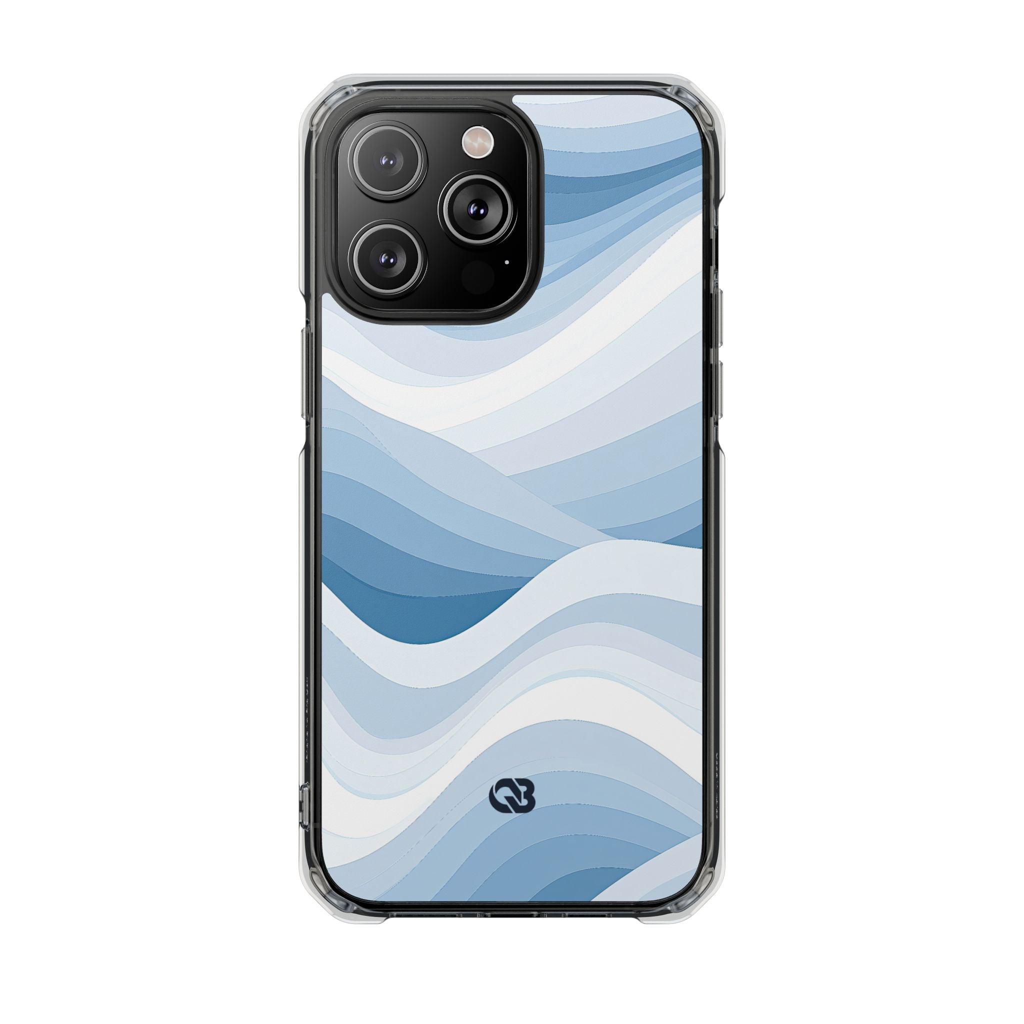 Blue Impact MagSafe Phone Case for iPhone - Glacial Indigo Flow