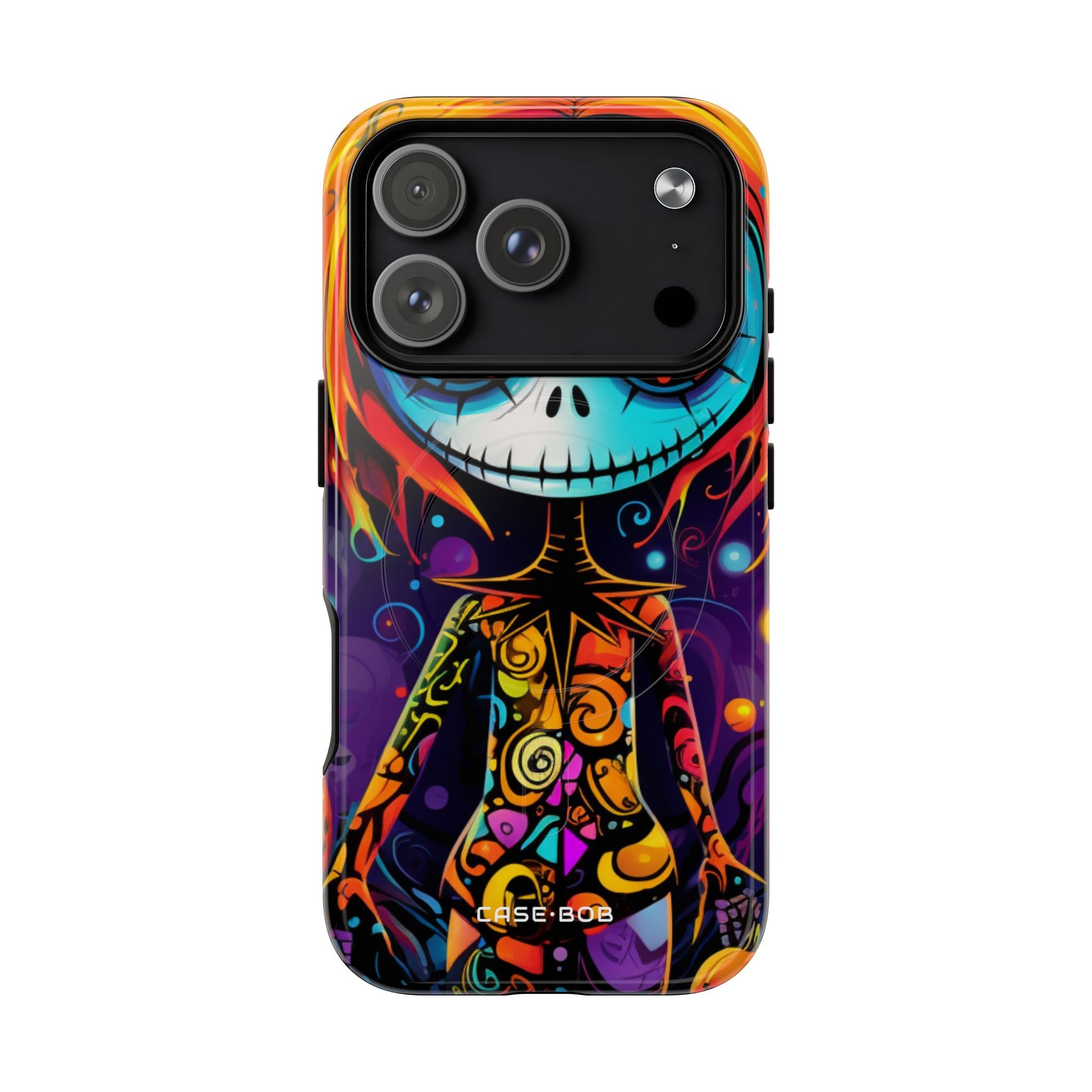 Blue Skull Swirl iPhone 17 Pro Case - Tough+ - CASE•BOB