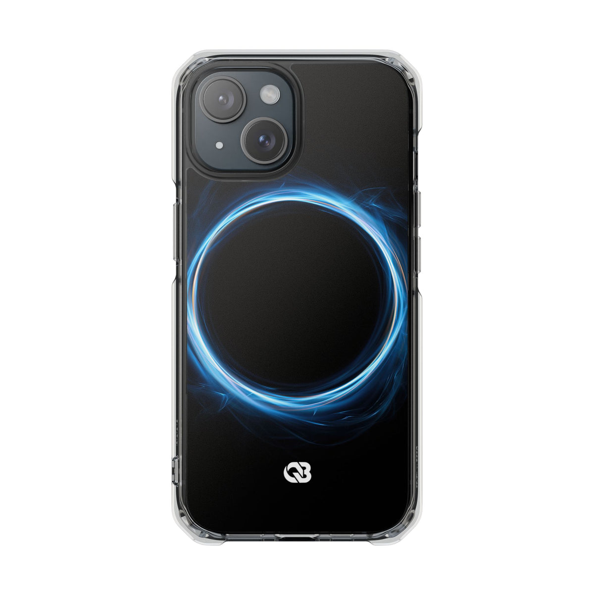 Luminous Corona · Clear Impact Magnetic Phone Case for iPhone · Blue