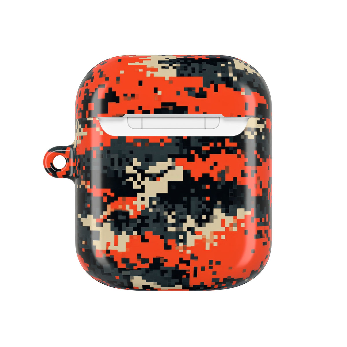 Signal Pixel Camo · Hard Case for AirPods & AirPods Pro · Orange