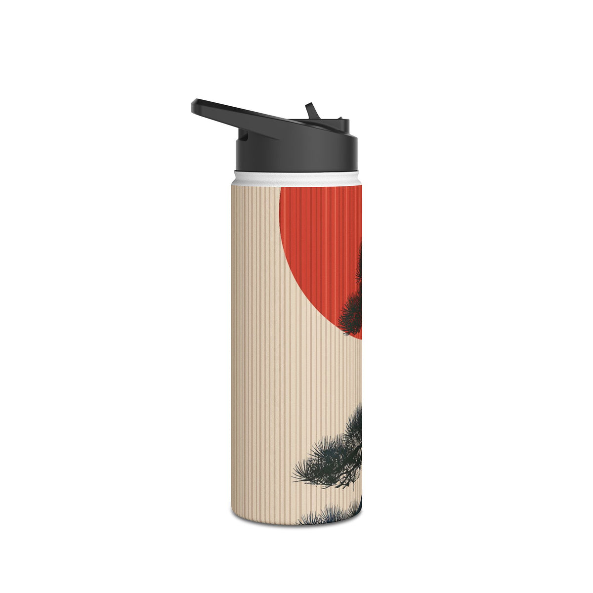 Crimson Sun Bonsai · Insulated Water Bottle · Beige