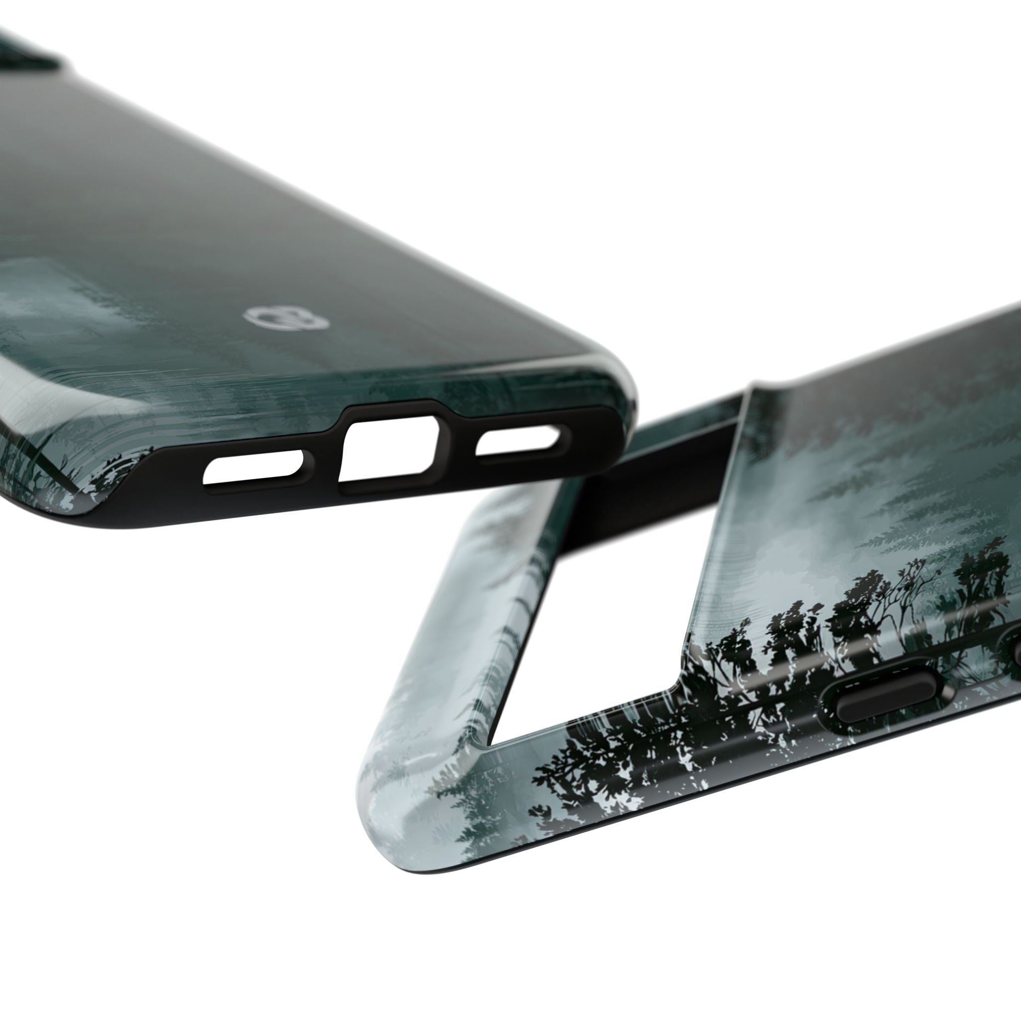 Green Tough Phone Case for Google Pixel - Misty Evergreen Mirror