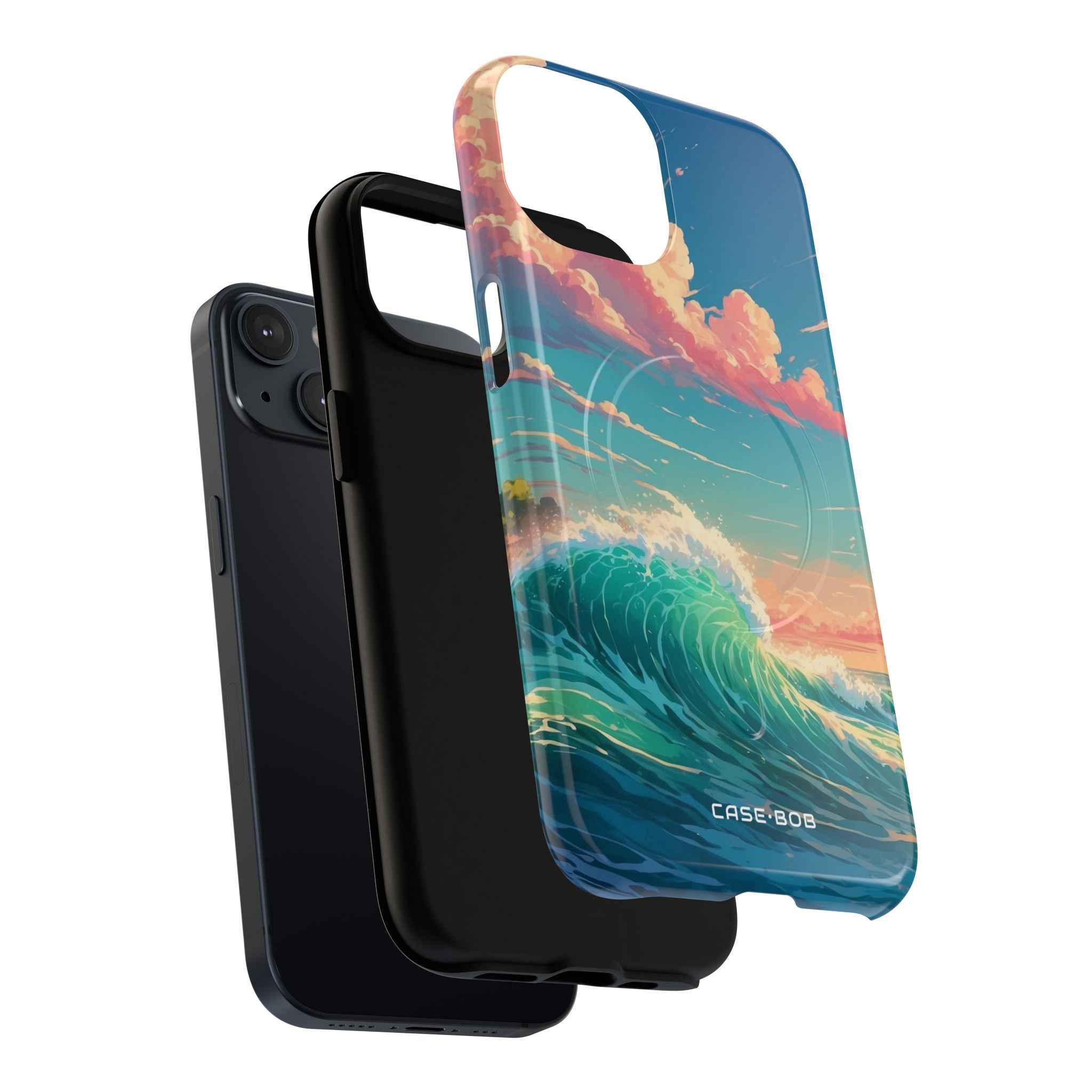 Turquoise Curl iPhone 14 Case - Tough+
