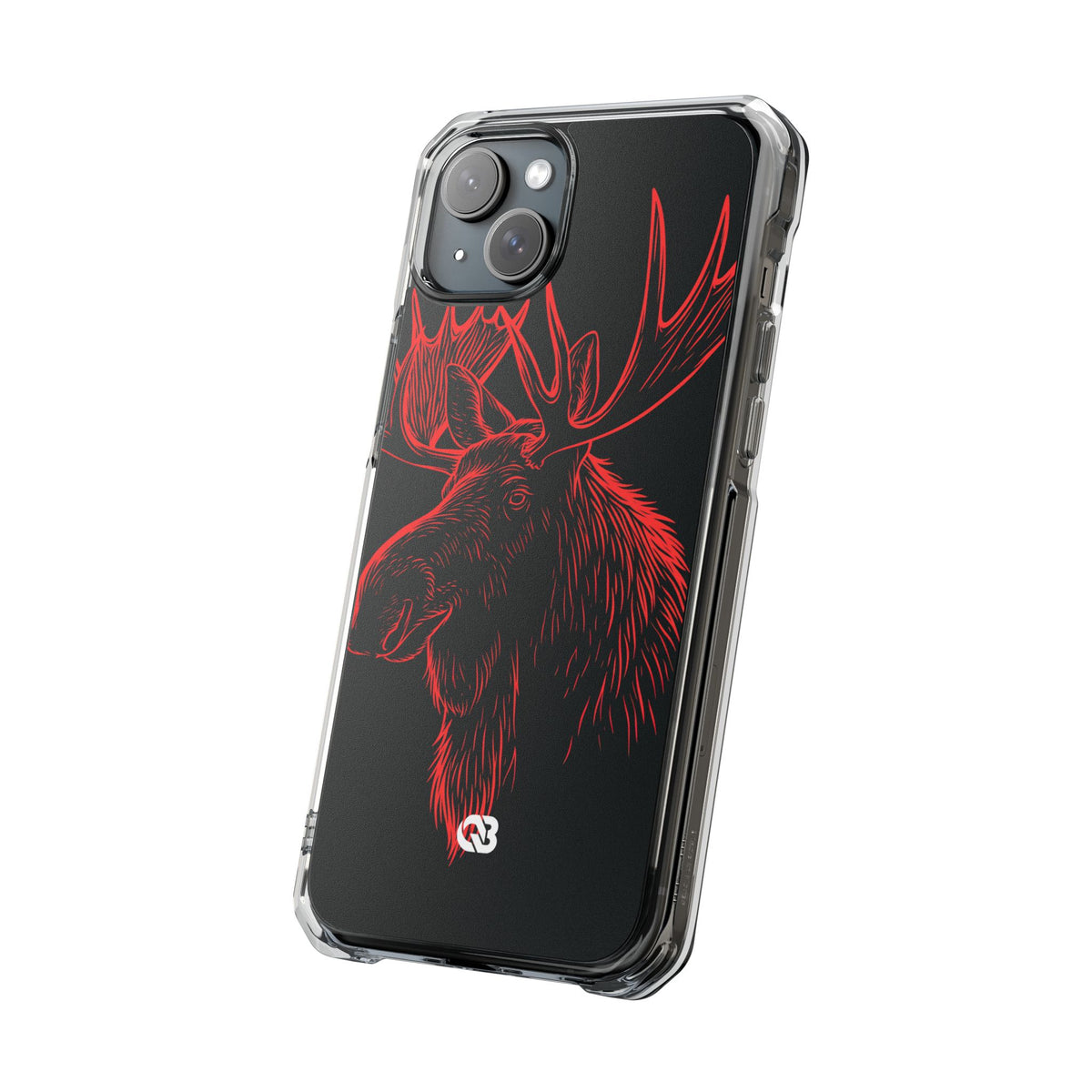 Nordic Elk · Clear Impact Magnetic Phone Case for iPhone · Black