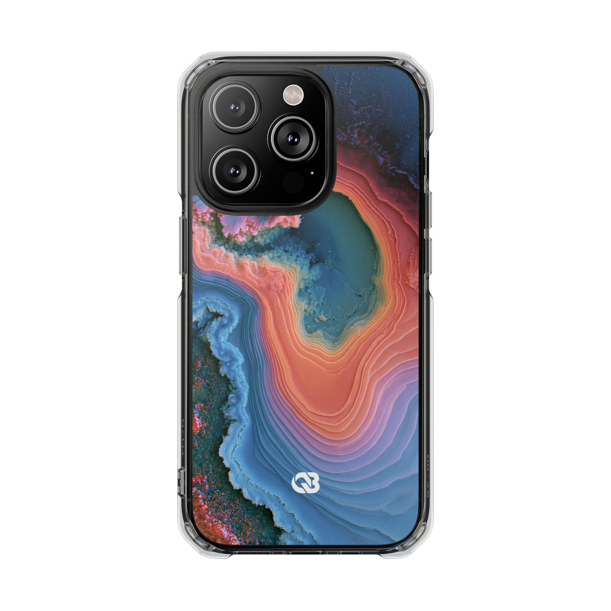 Luminous Resonance · Clear Impact Magnetic Phone Case for iPhone · Blue