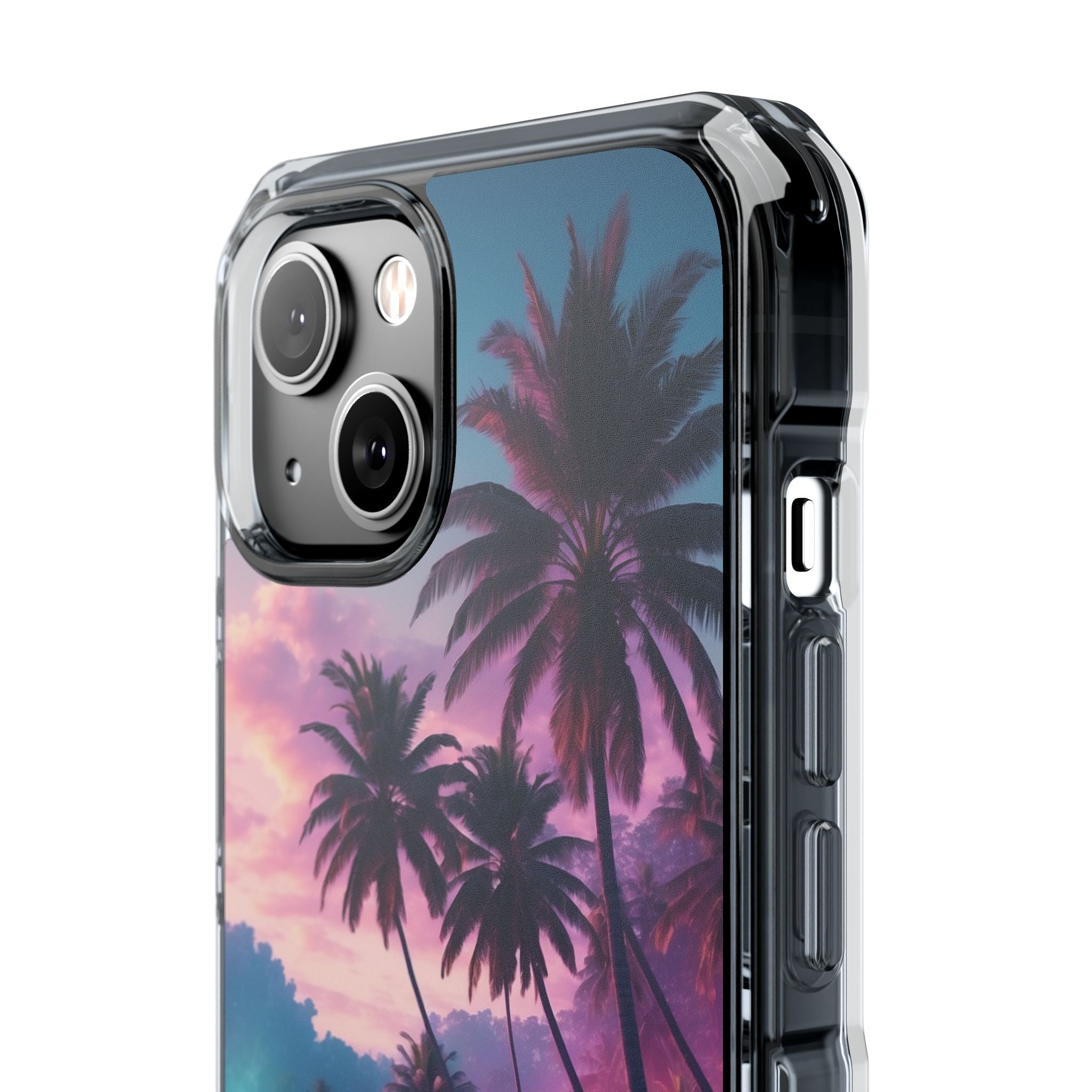 Neon Shore Palms · Impact etui na telefon dla iPhone · Magsafe