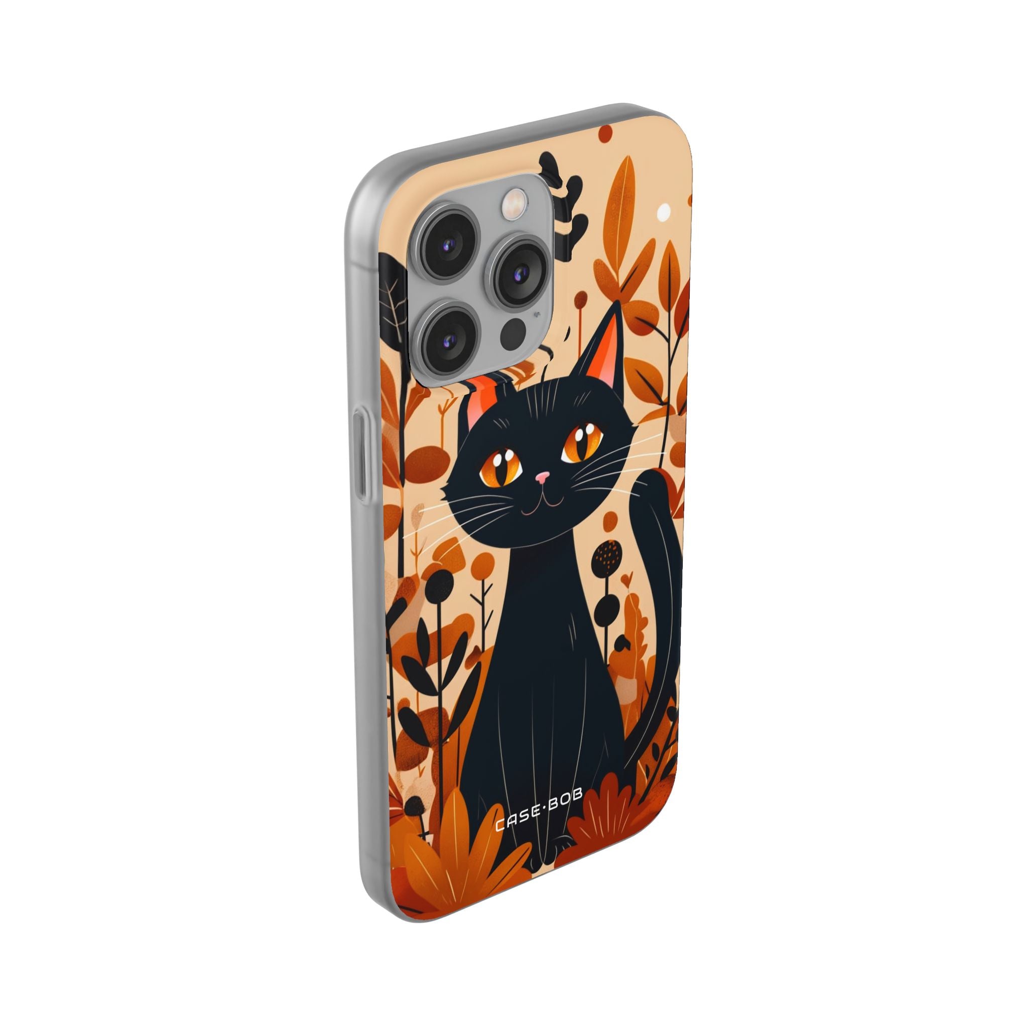 Black Cat Glow iPhone 14 Pro Max Case - Soft