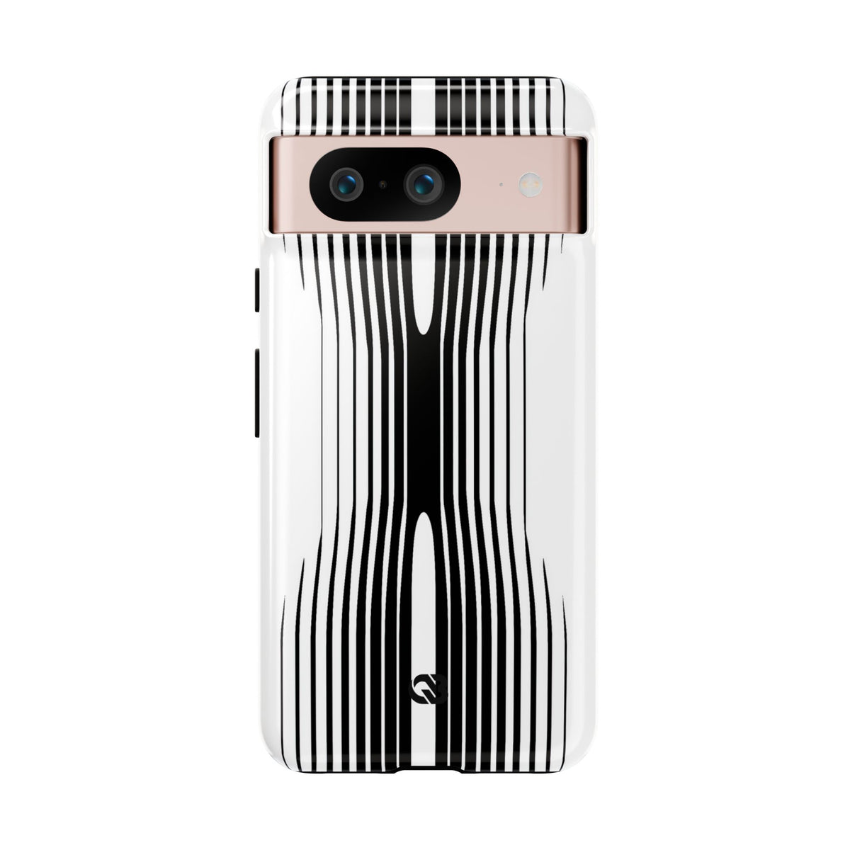 White Tough Phone Case for Google Pixel - Kinetic Mono Distortion