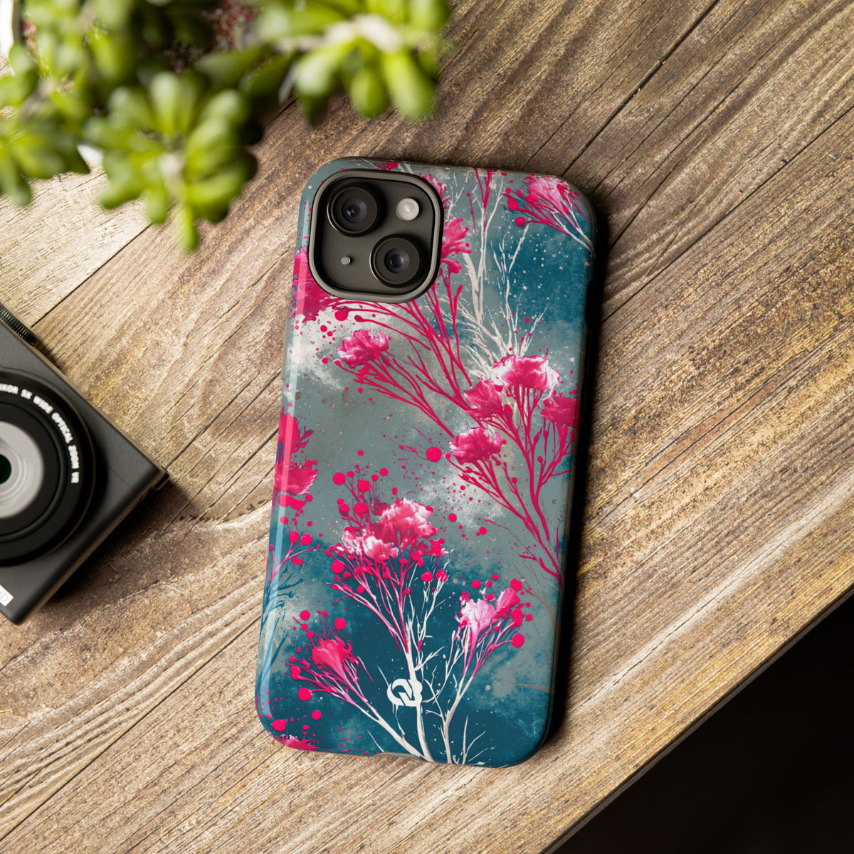 Cyber Blossom · Tough Phone Case for iPhone · Teal
