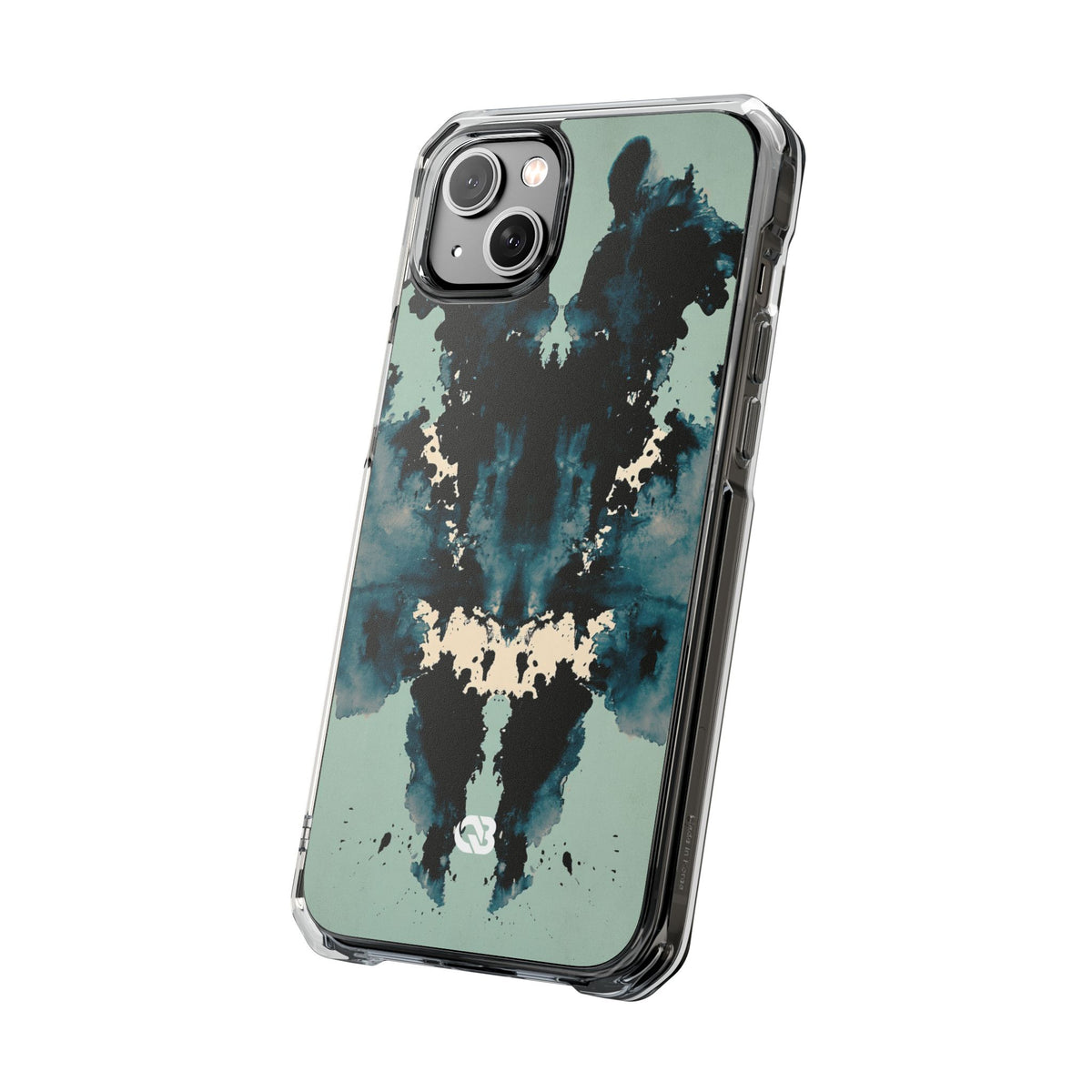Rorschach Ink Void · Clear Impact Magnetic Phone Case for iPhone · Black