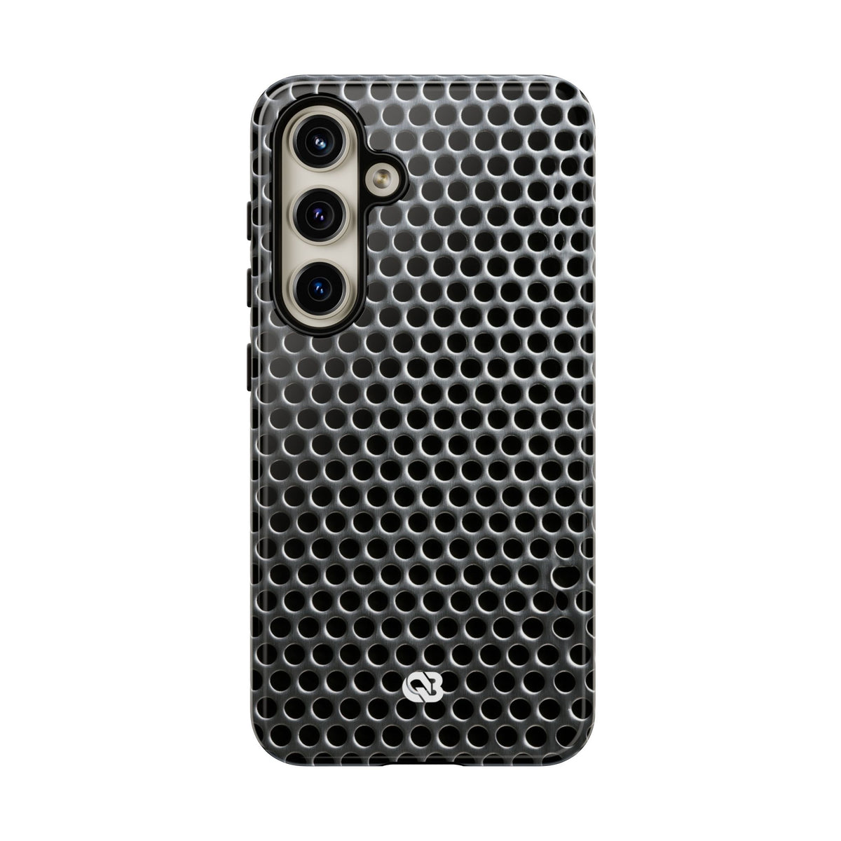 Brushed Perforated Steel · Tough Phone Case for Samsung · Silver