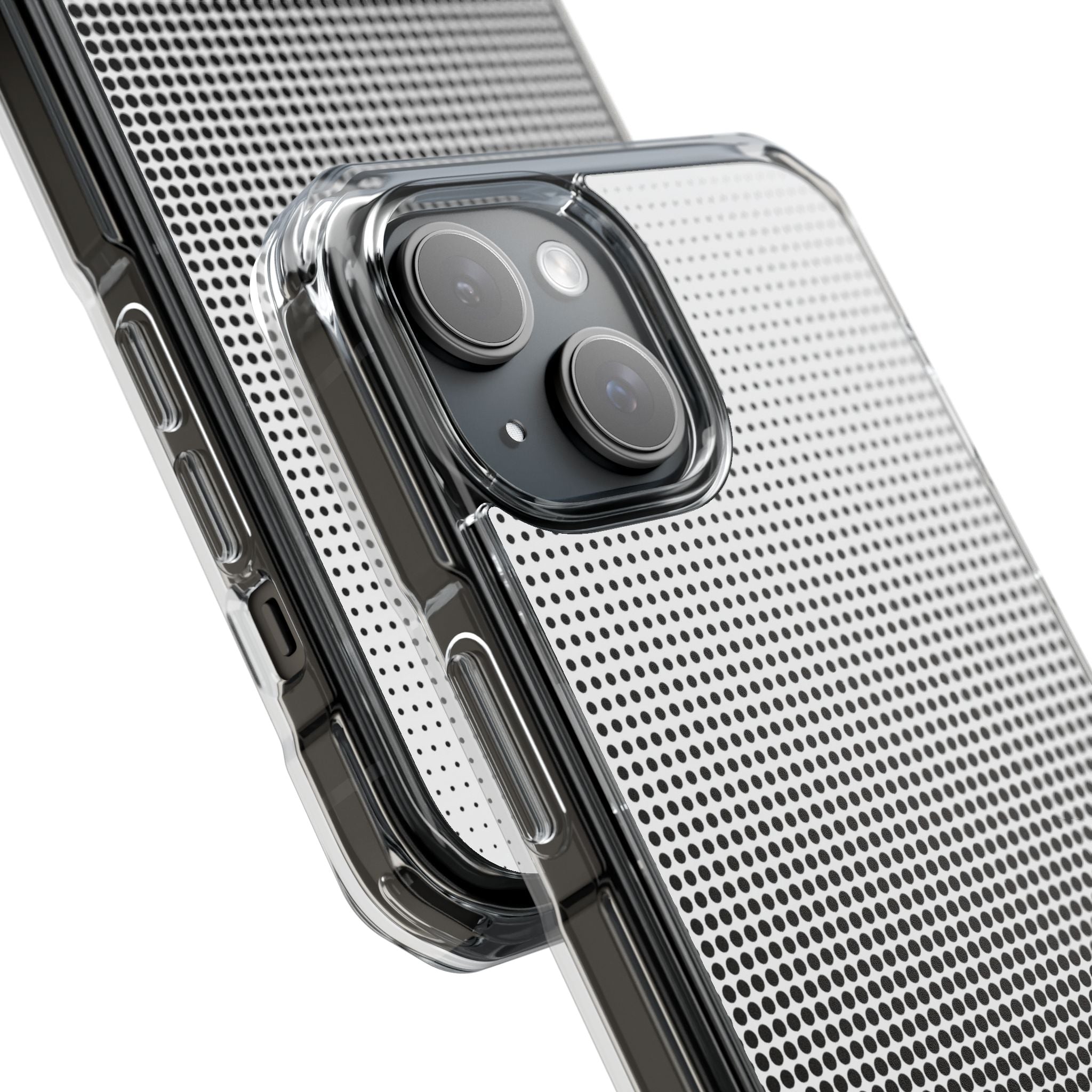 Black Impact MagSafe Phone Case for iPhone - Obsidian Halftone Flux