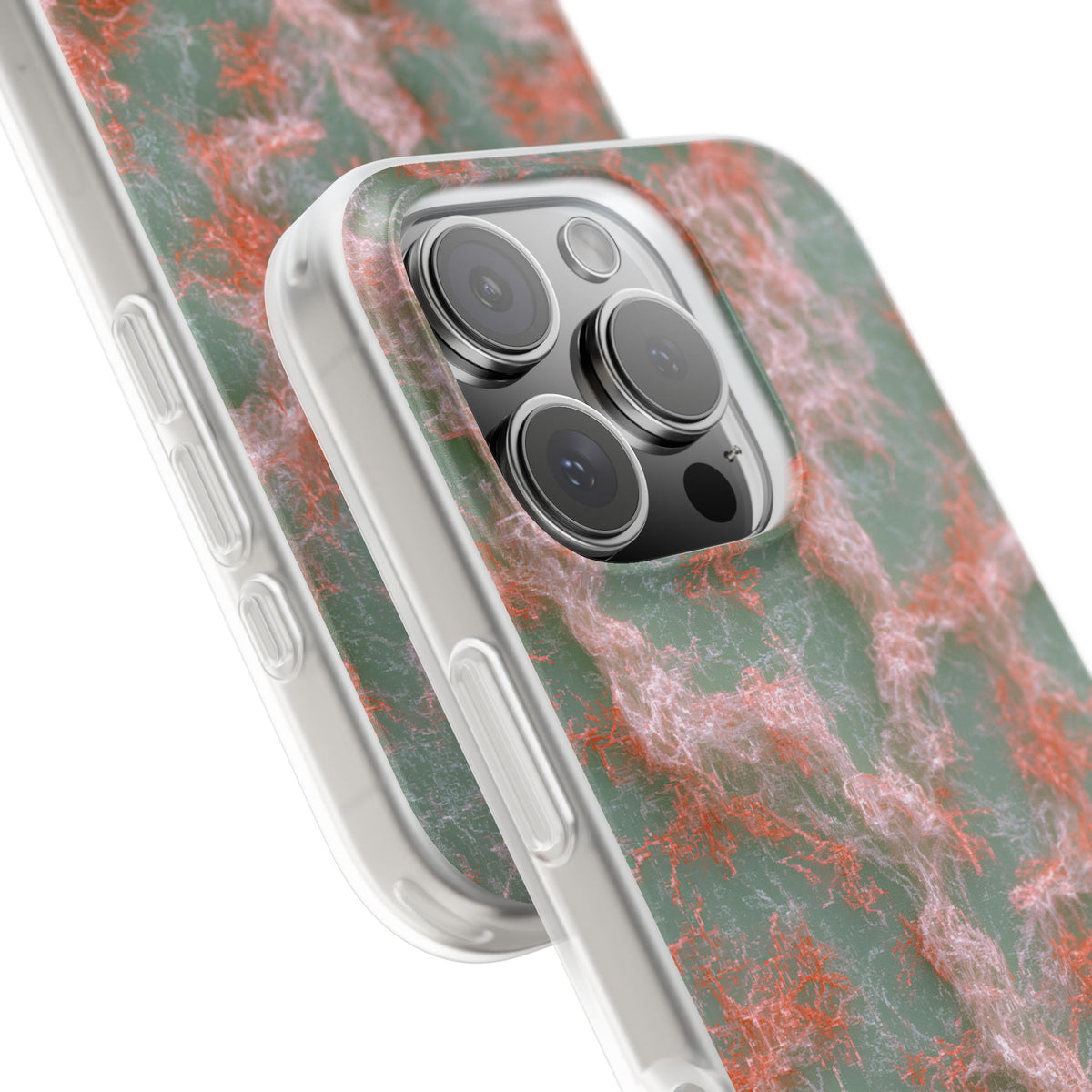 Coral Pixel Matrix · Lite Phone Case for iPhone · Green