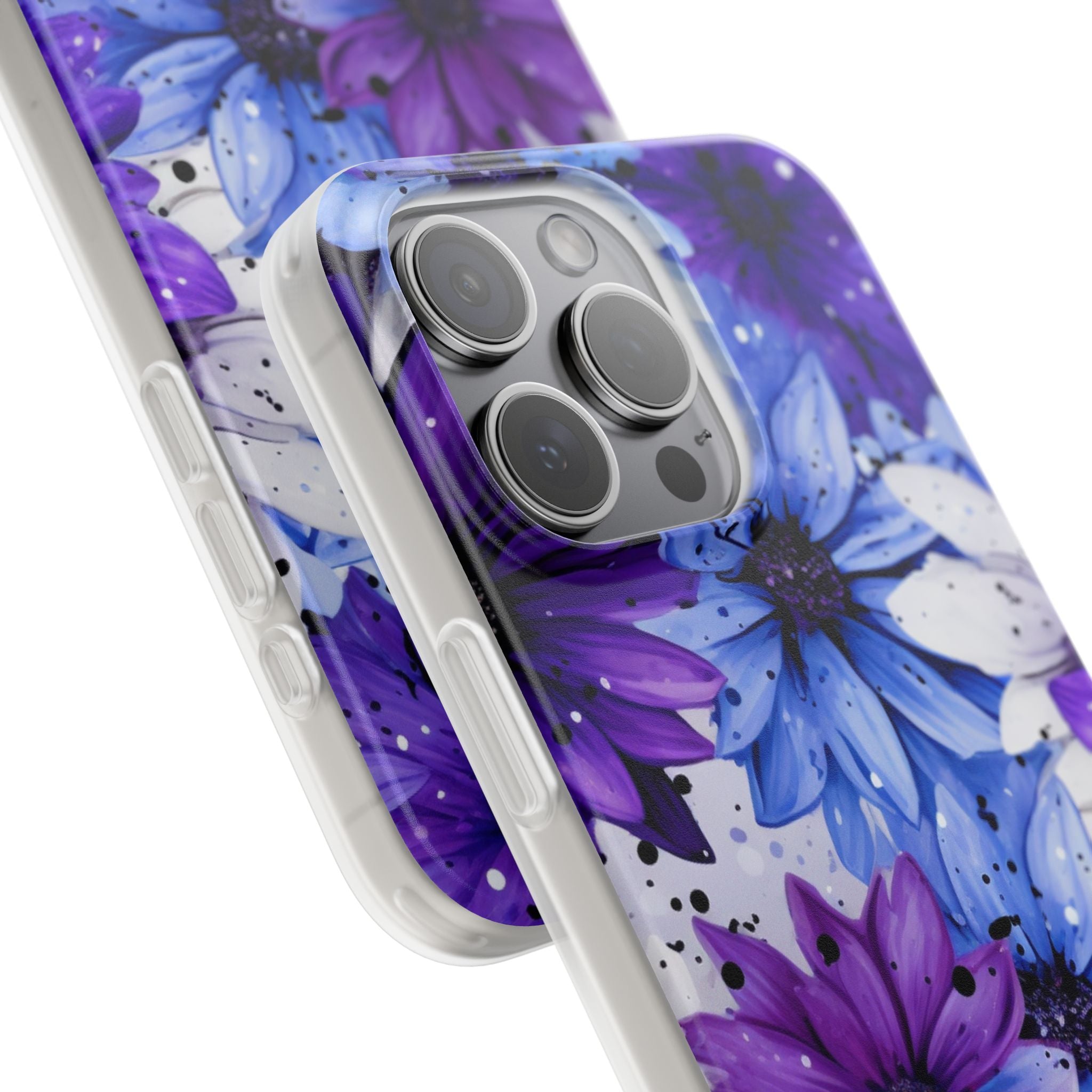 Ink Splatter Blooms · Soft Coque de téléphone pour iPhone