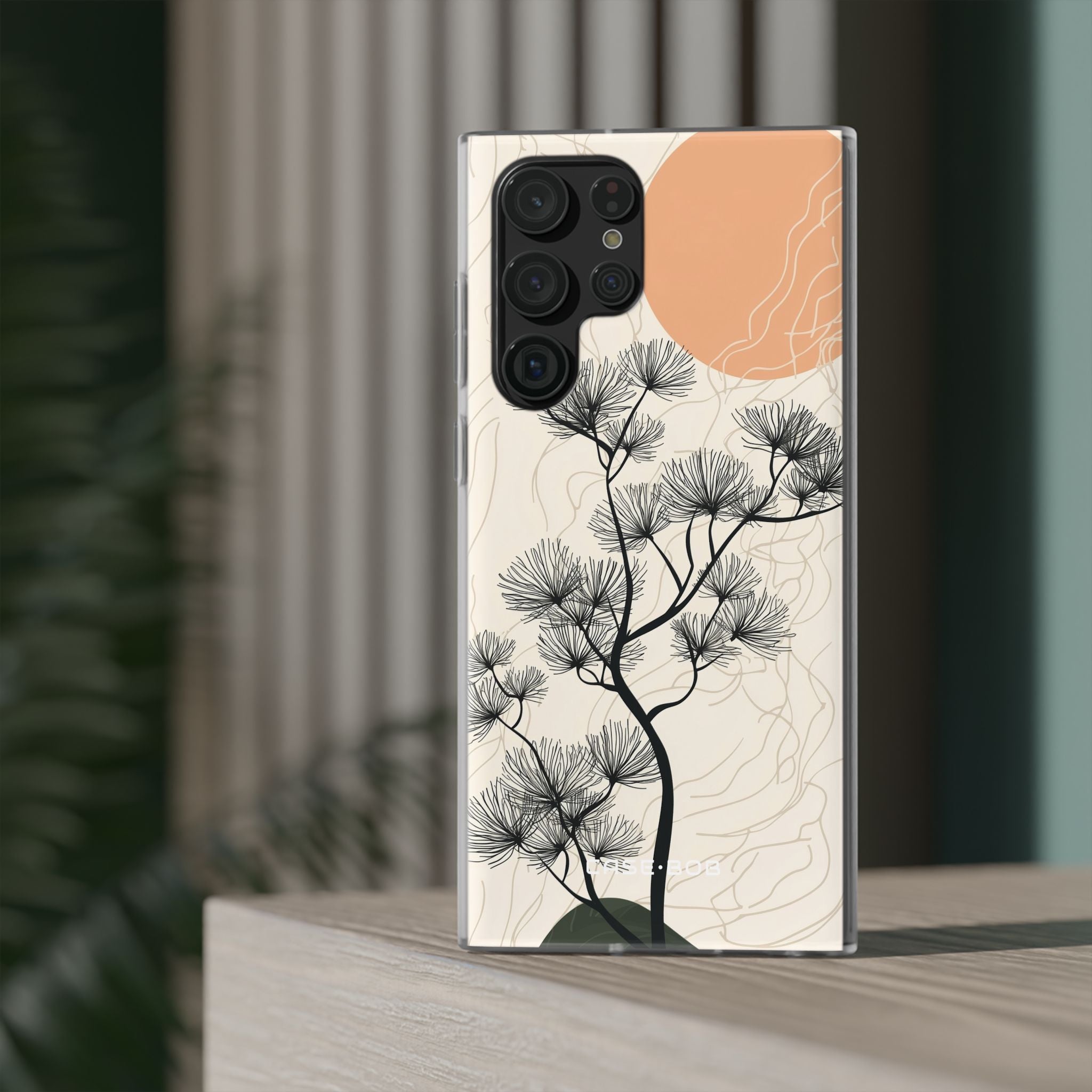 Spiky Tree Sunset Samsung S22 Ultra Case - Soft