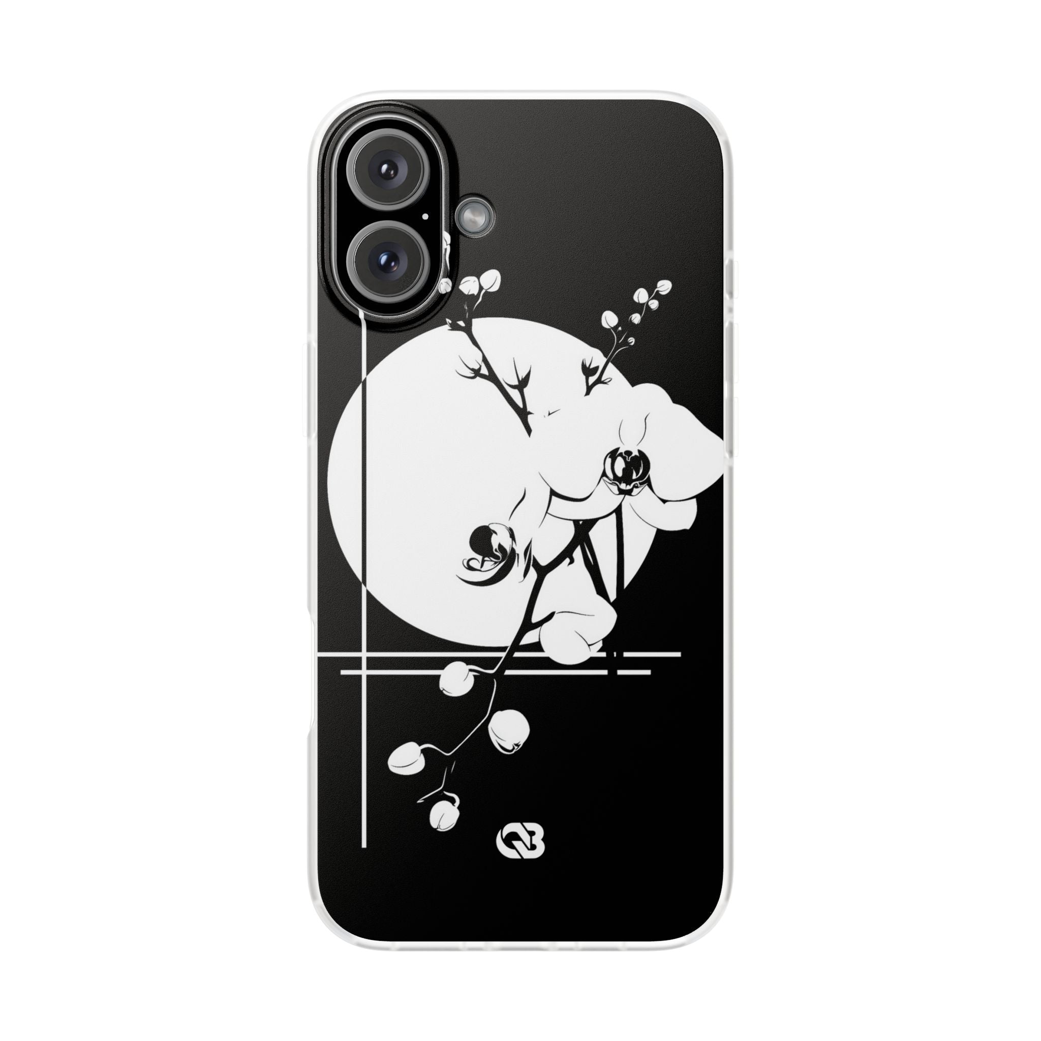 Black Lite Phone Case for iPhone - Lunar Orchid Grid