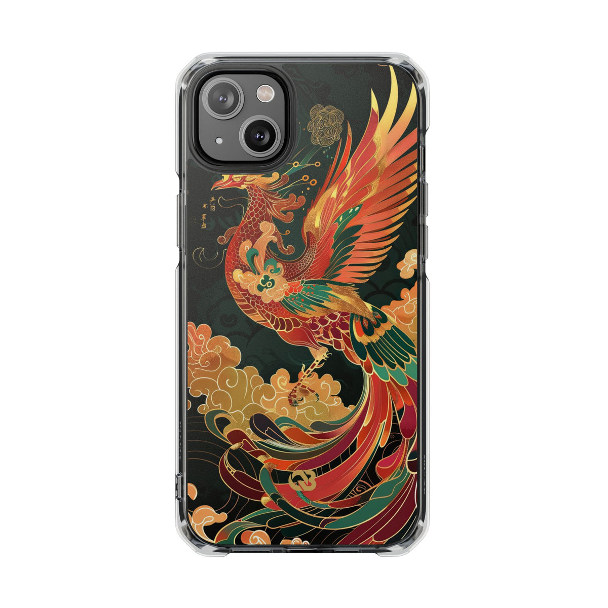 Imperial Phoenix Ascent · Clear Impact Magnetic Phone Case for iPhone · Red