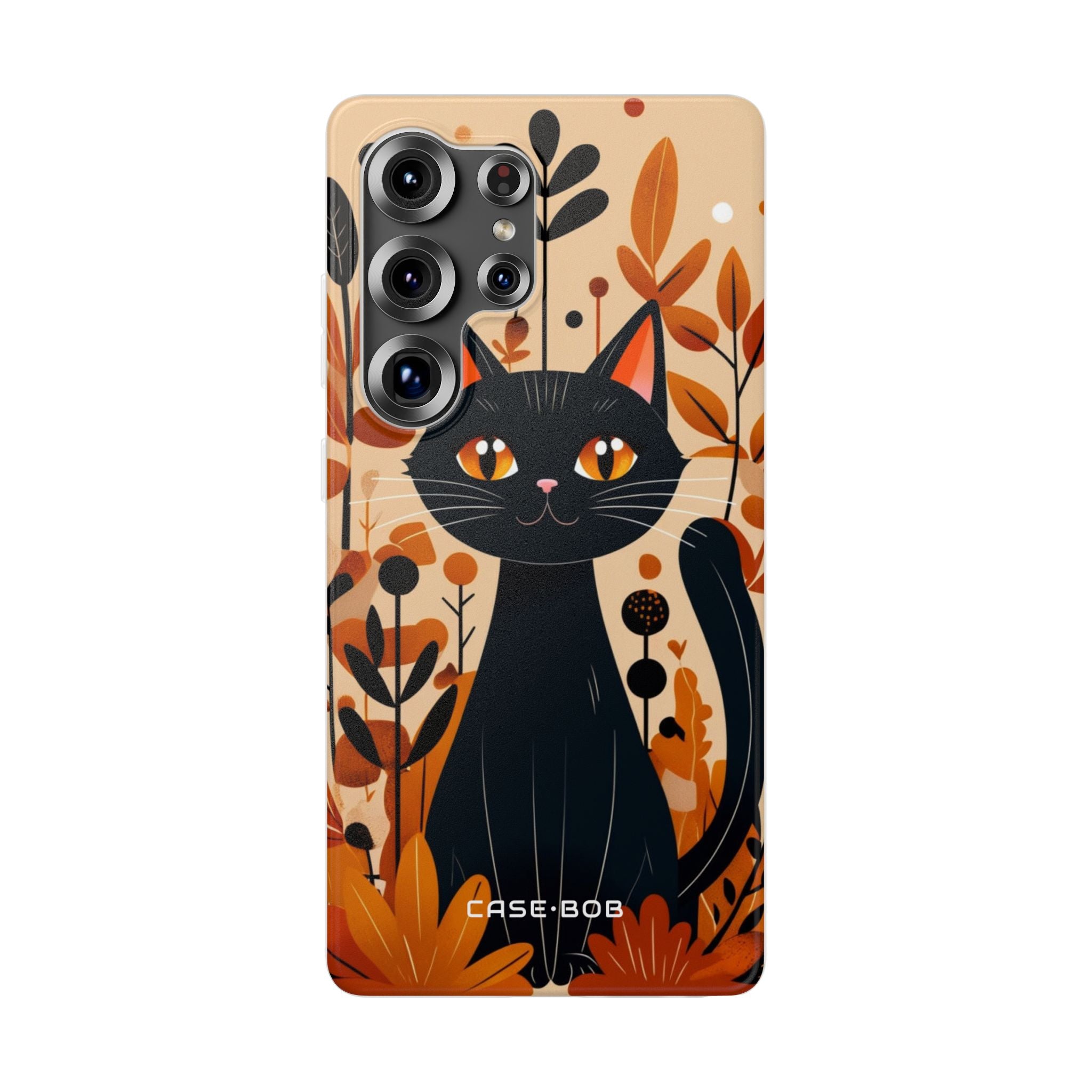 Black Cat Glow Samsung S25 Ultra Case - Soft