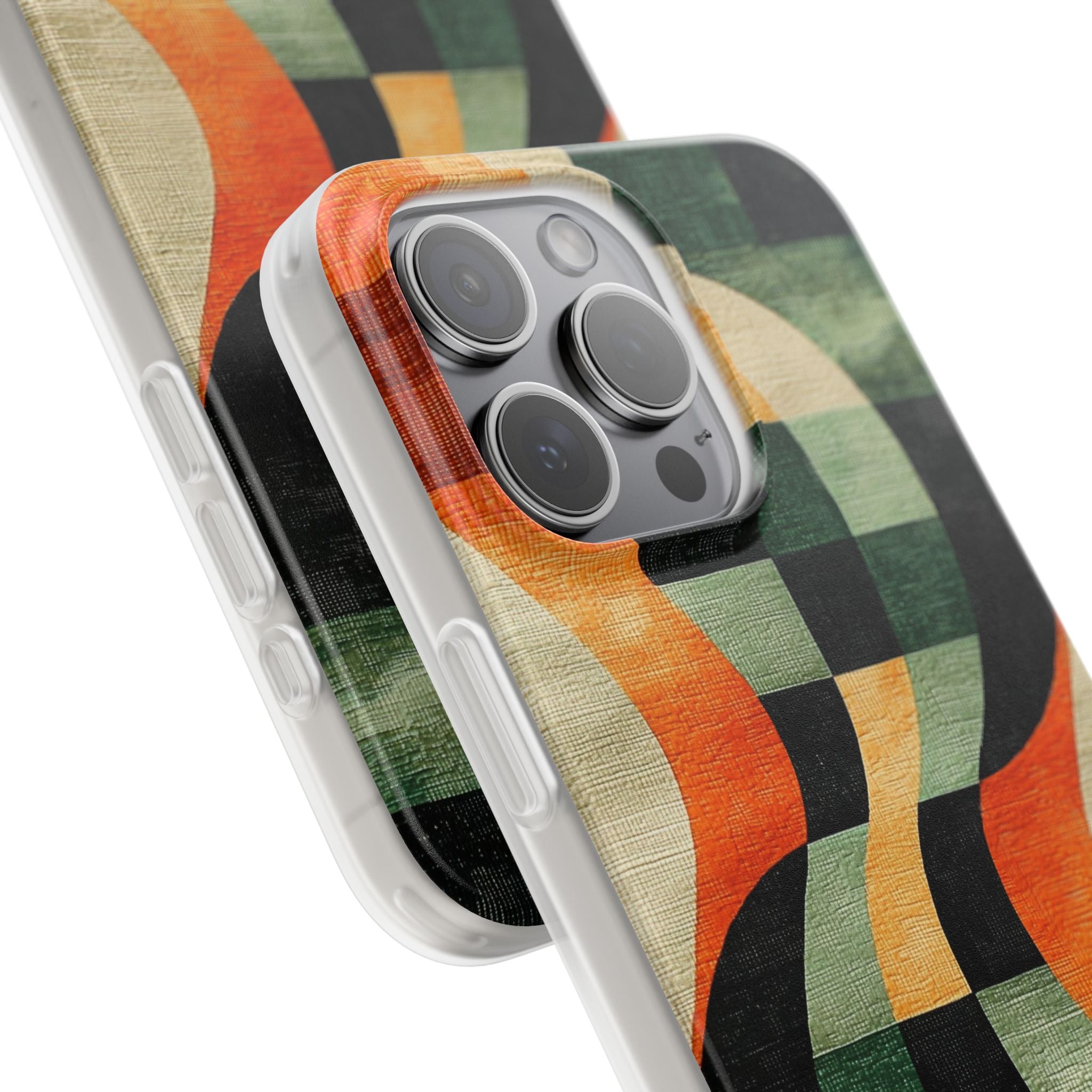 Burnt Orange Curve · Soft Phone Case for iPhone