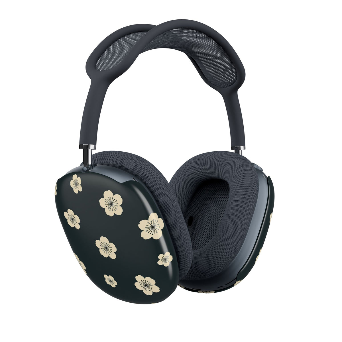 Midnight Sakura Bloom · Hard Case for AirPods Max · Black