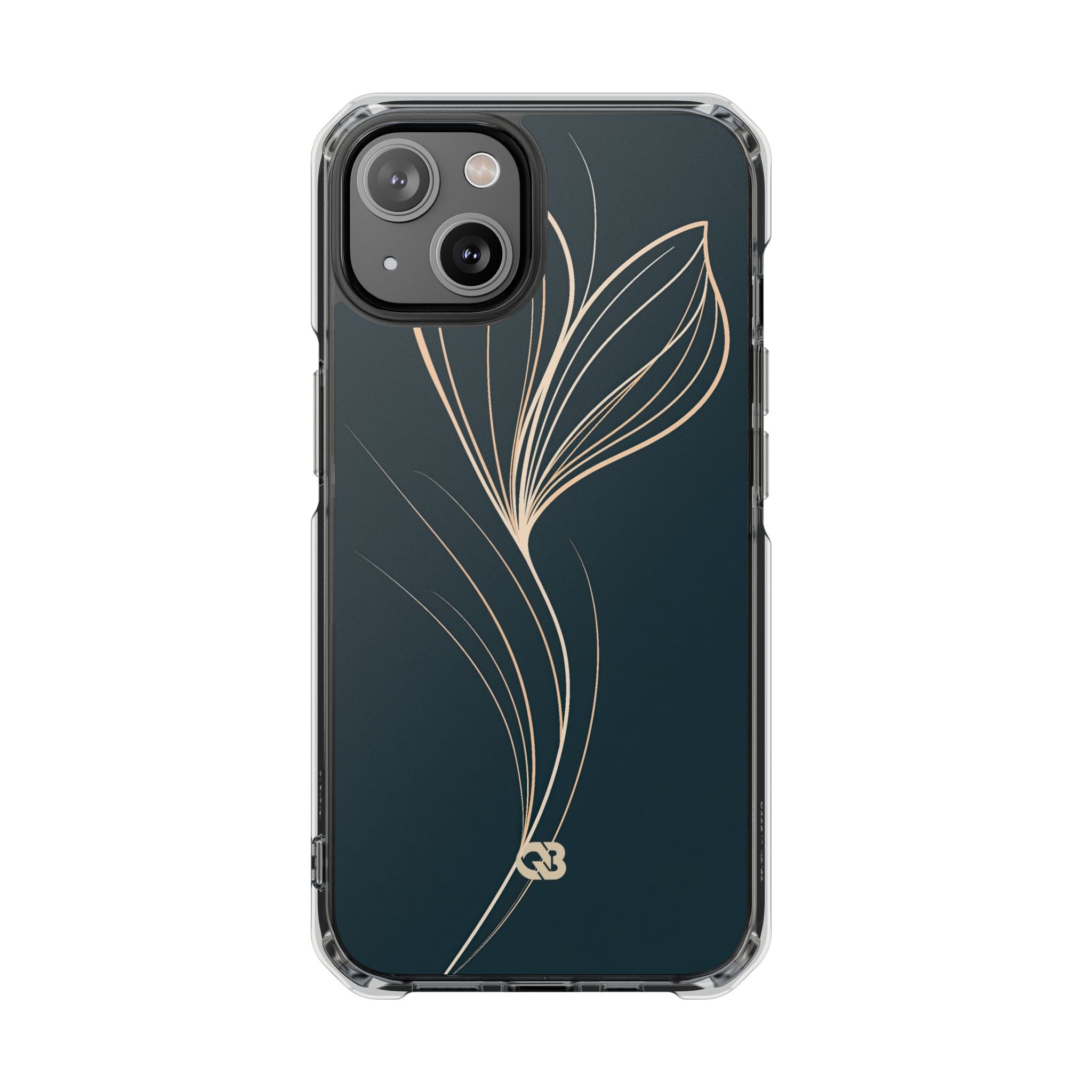 Teal Impact MagSafe Phone Case for iPhone - Sandstone Silk Flora