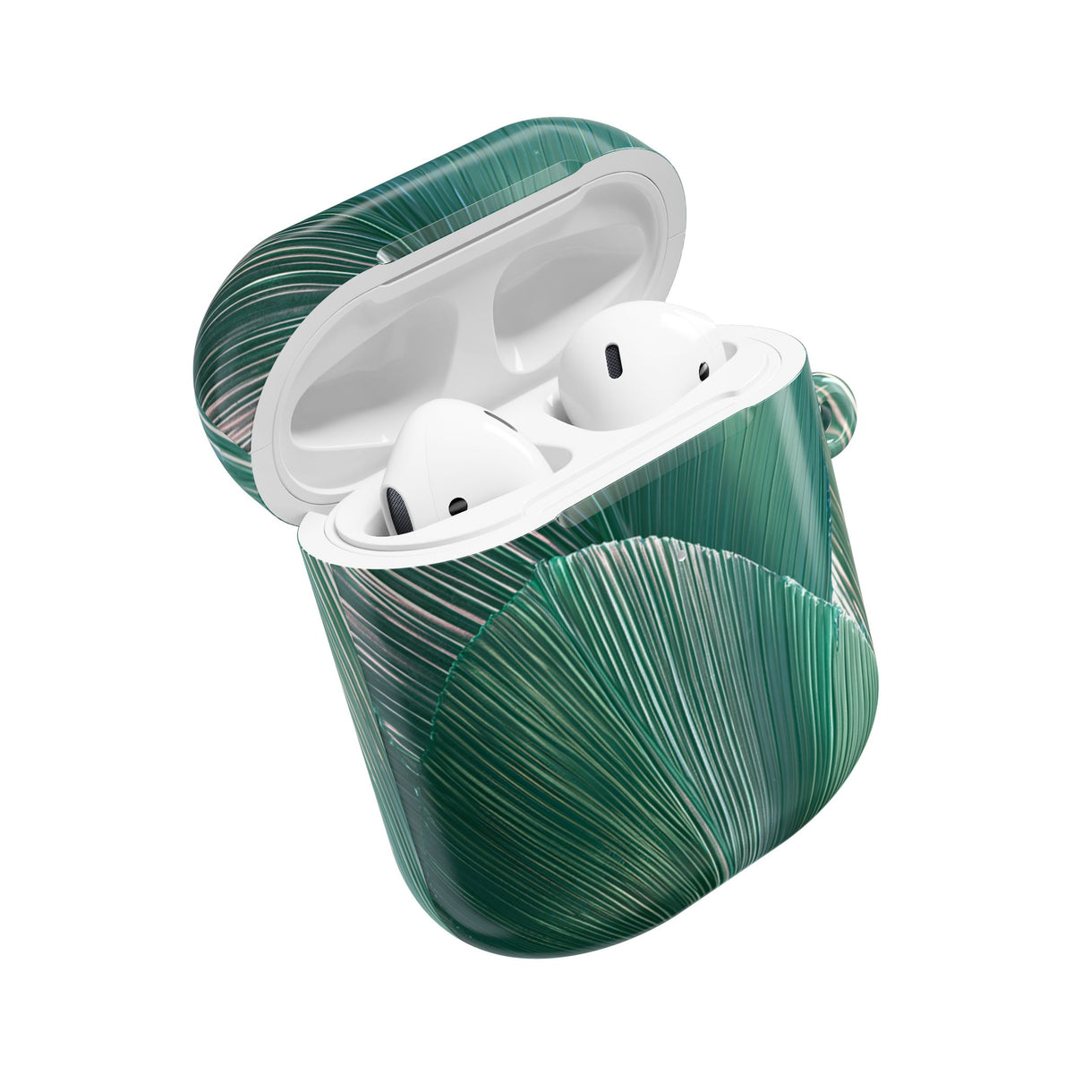 Translucent Fan Palm · Hard Case for AirPods & AirPods Pro · Teal