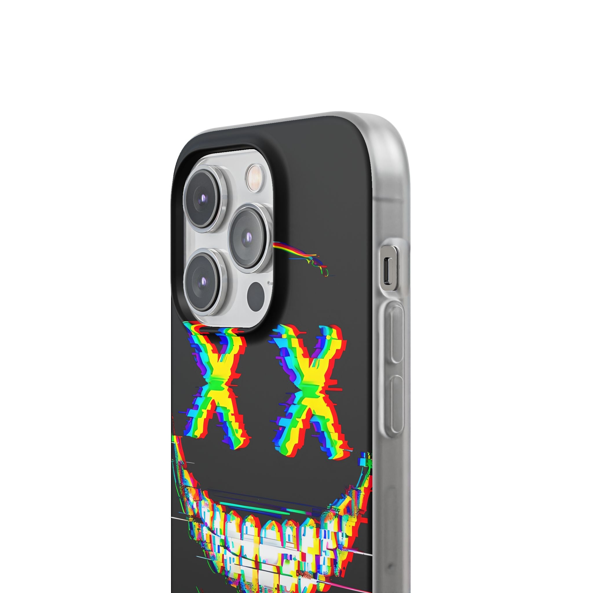 Glitch Grin Distortion · Soft Handyhülle für iPhone