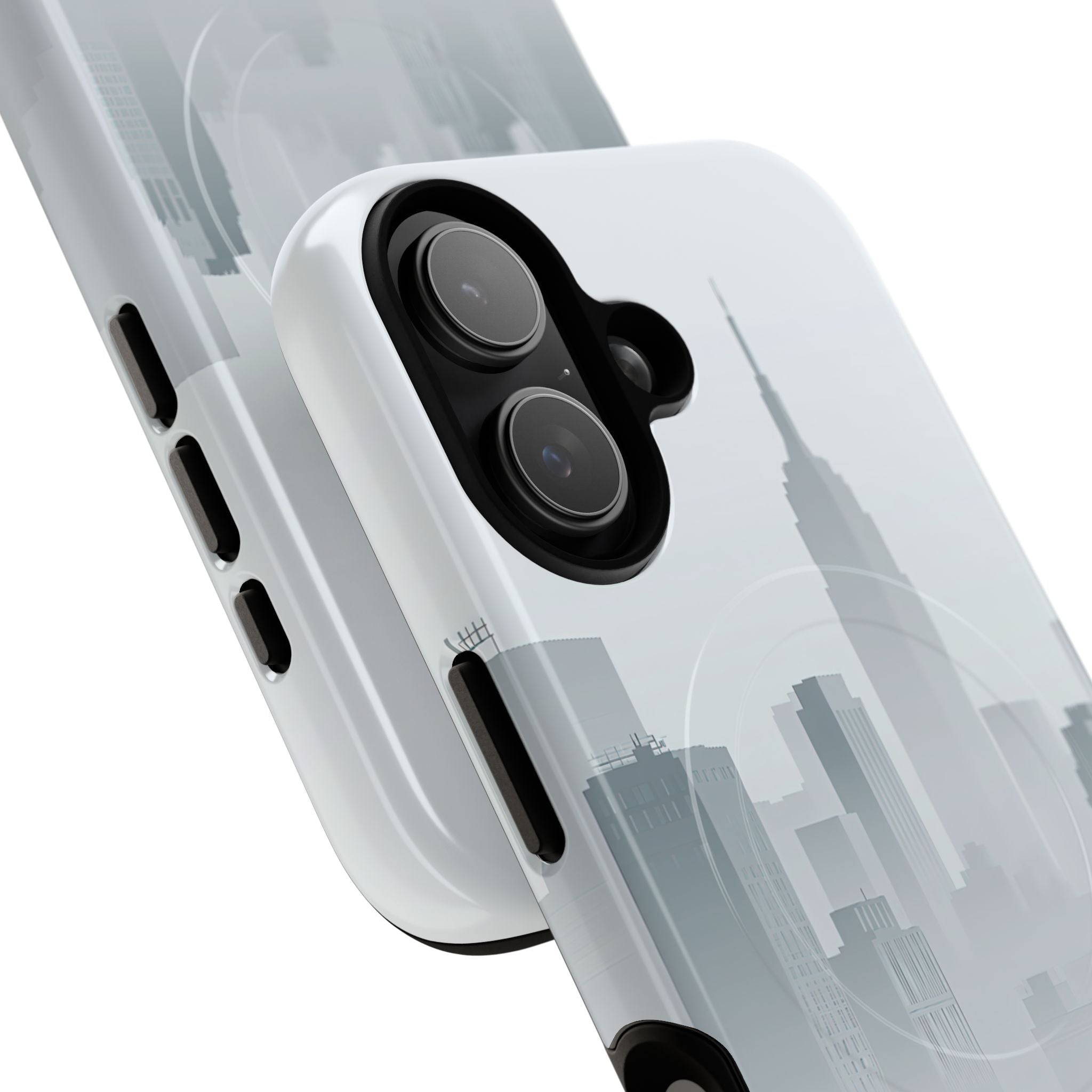 Grey Tough 2.0 Magsafe Phone Case for iPhone - Steel Mist Skyline