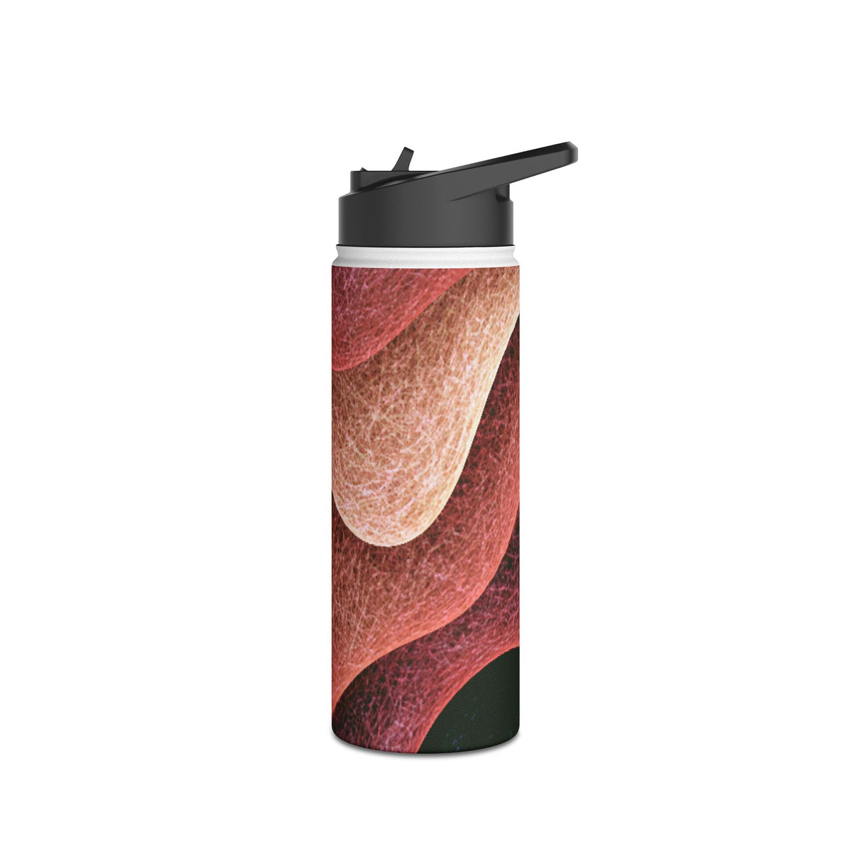 Rose Contour Waves · Insulated Water Bottle · Pink