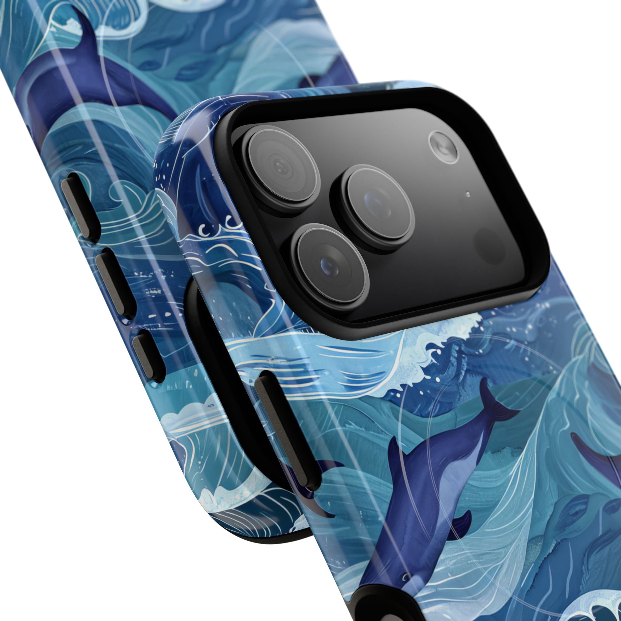 Dolphin Waves iPhone 17 Pro Case - Tough+ - CASE•BOB