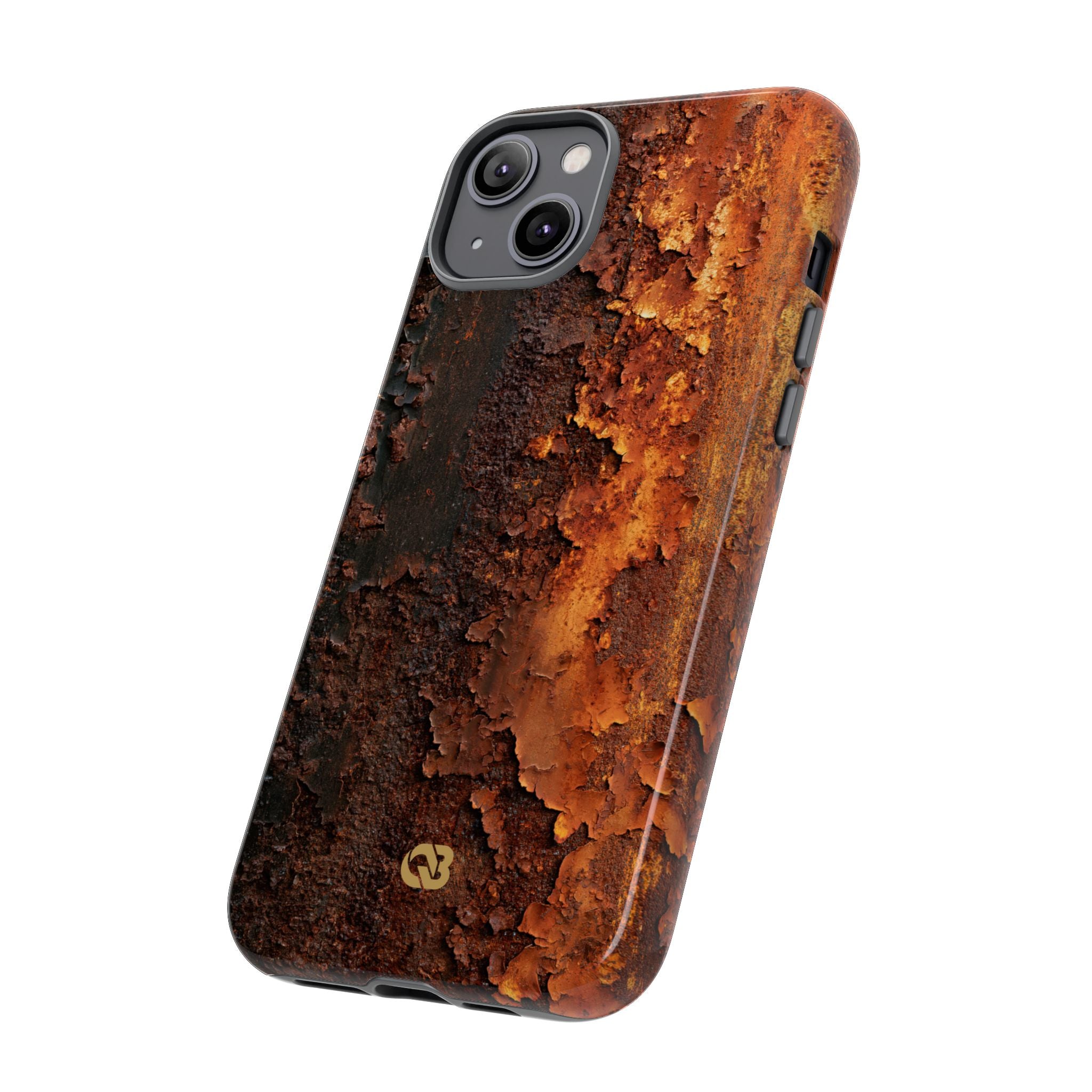 Orange Tough Phone Case for iPhone - Oxidized Iron Crust
