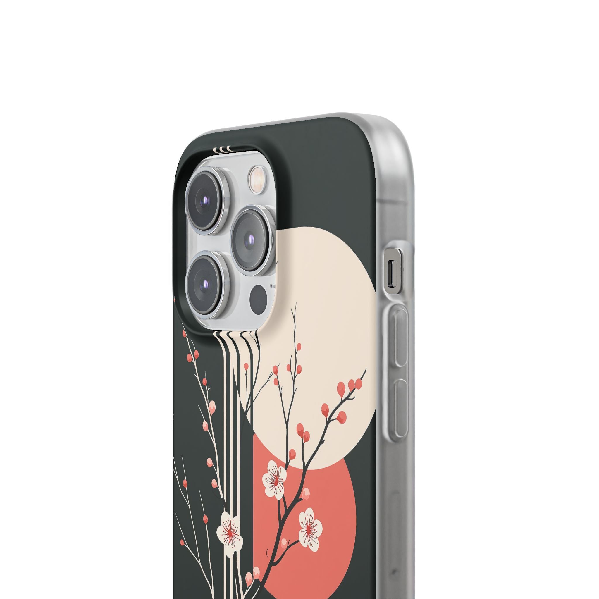 Black Lite Phone Case for iPhone - Kyoto Midnight Blossom