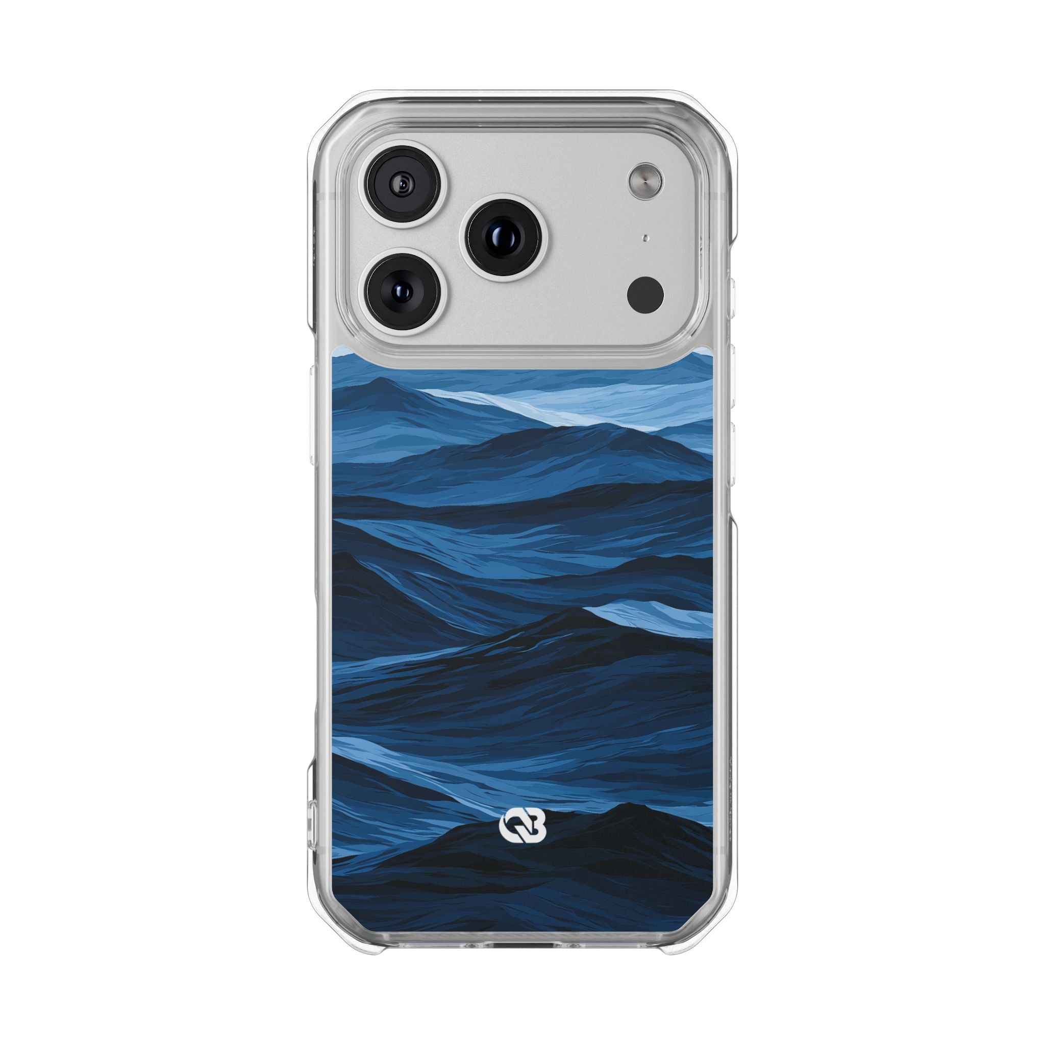 Blue Impact MagSafe Phone Case for iPhone - Cobalt Ridge Tides