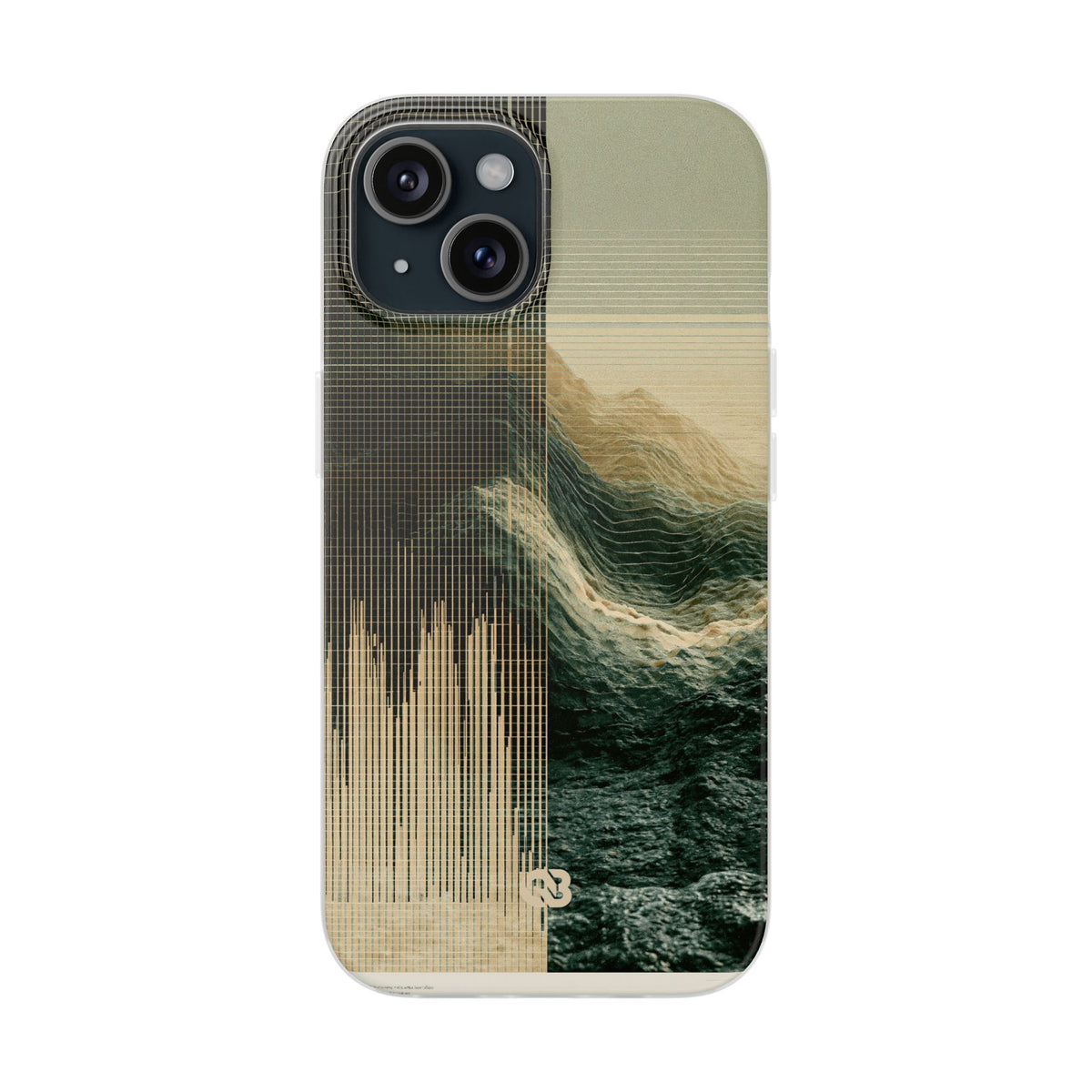 Beige Lite Phone Case for iPhone - Veridian Data Ridge