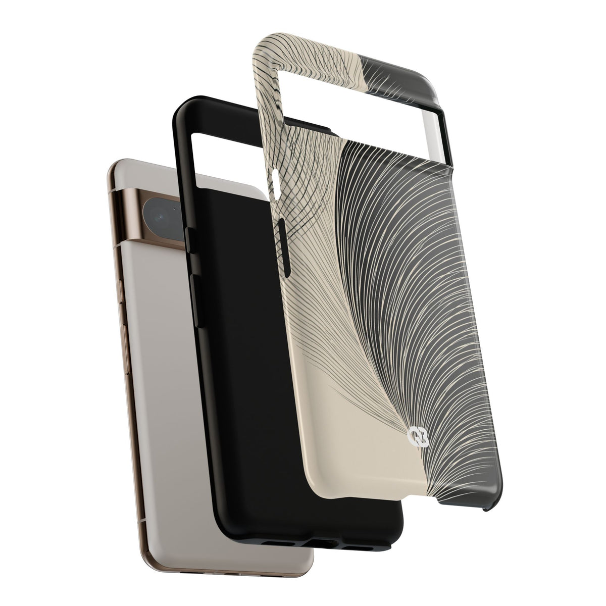 Minimal Frond Study · Tough Phone Case for Pixel · Black
