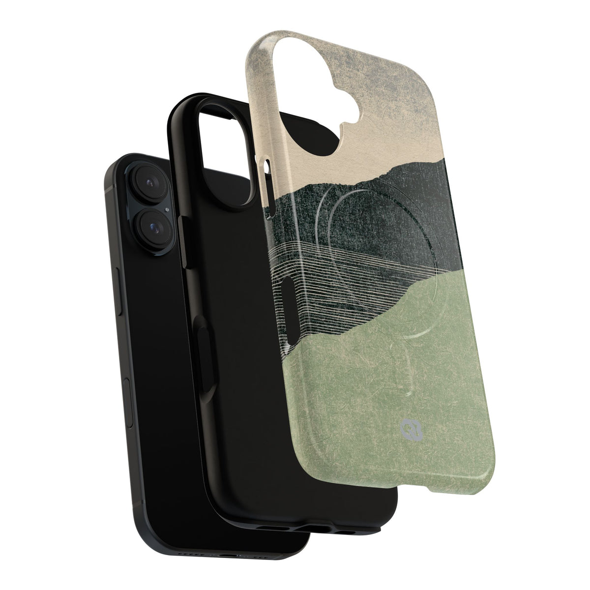 Green Tough 2.0 Magsafe Phone Case for iPhone - Moss Ridge Grain