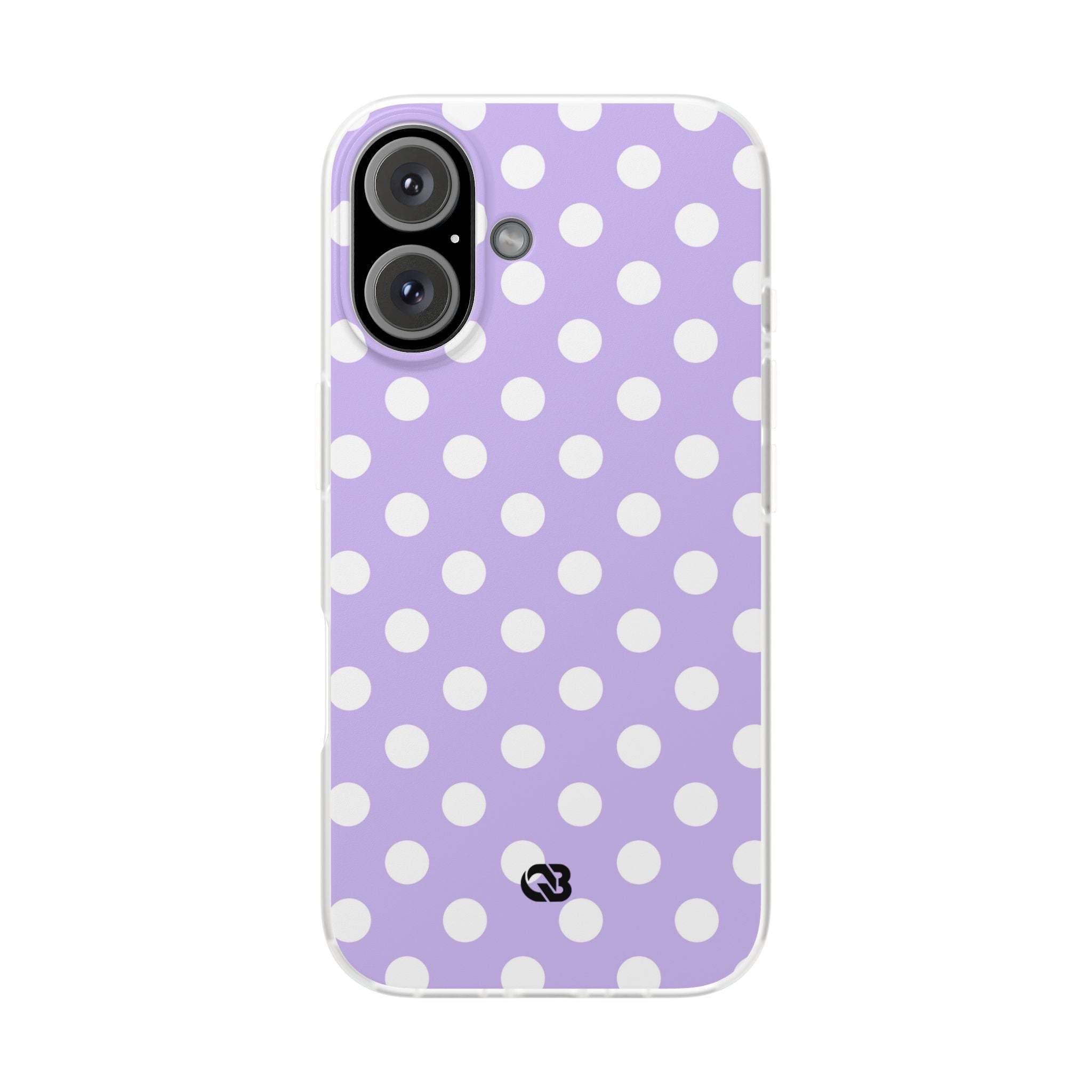 Lavender Polka Grid · Soft Phone Case for iPhone