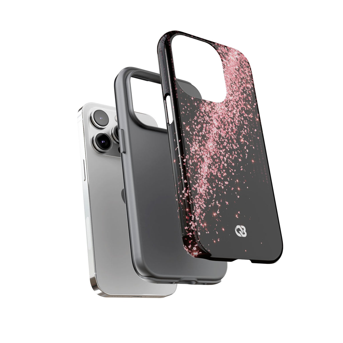 Rose Digital Cascade · Tough Phone Case for iPhone · Pink