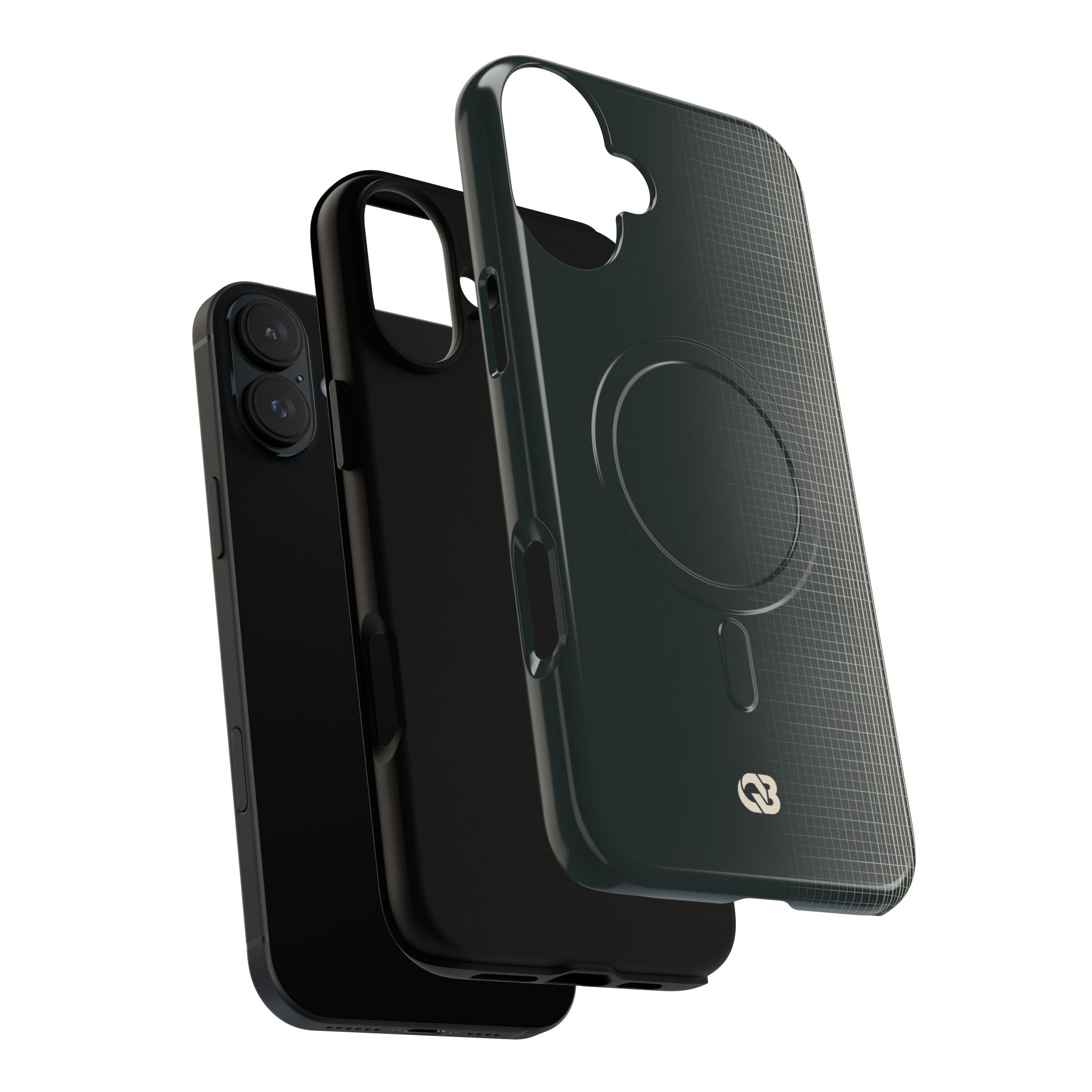 Grey Tough 2.0 Magsafe Phone Case for iPhone - Charcoal Tech Grid