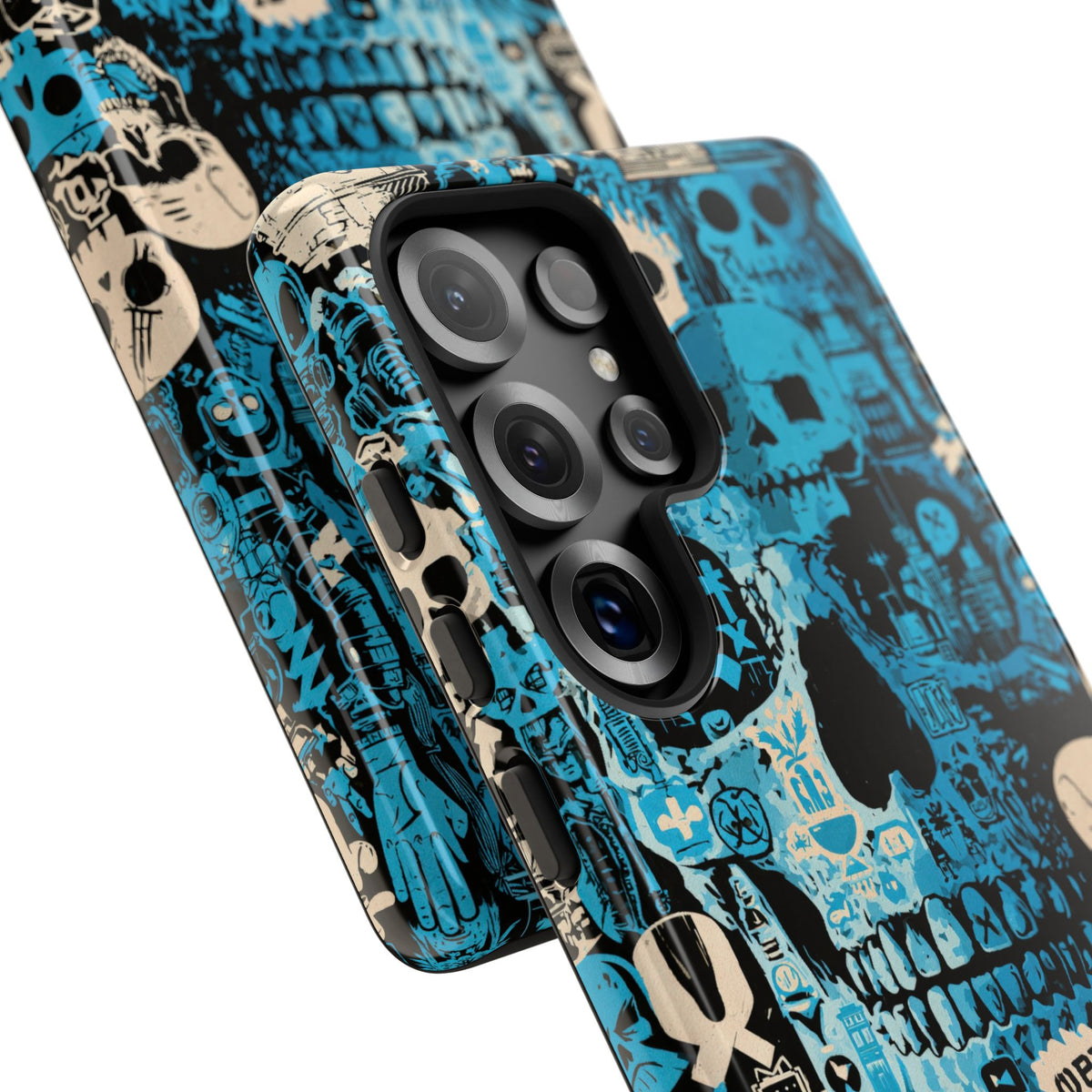 Electric Skull Graffiti · Tough Phone Case for Samsung · Blue