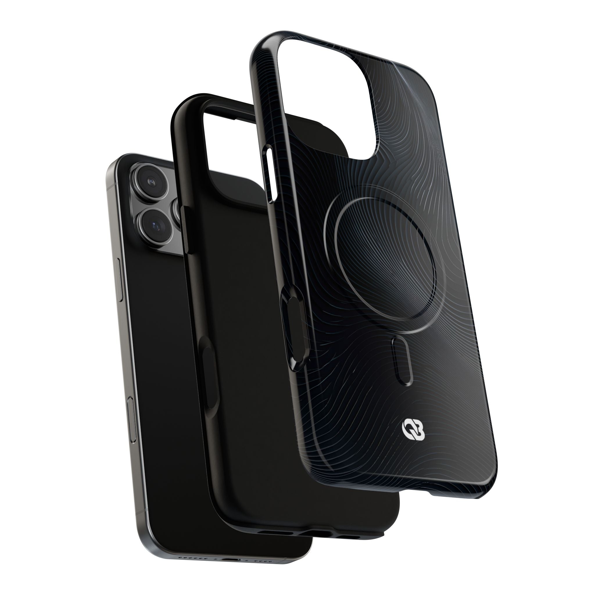 Black Tough 2.0 Magsafe Phone Case for iPhone - Obsidian Ridge Flux