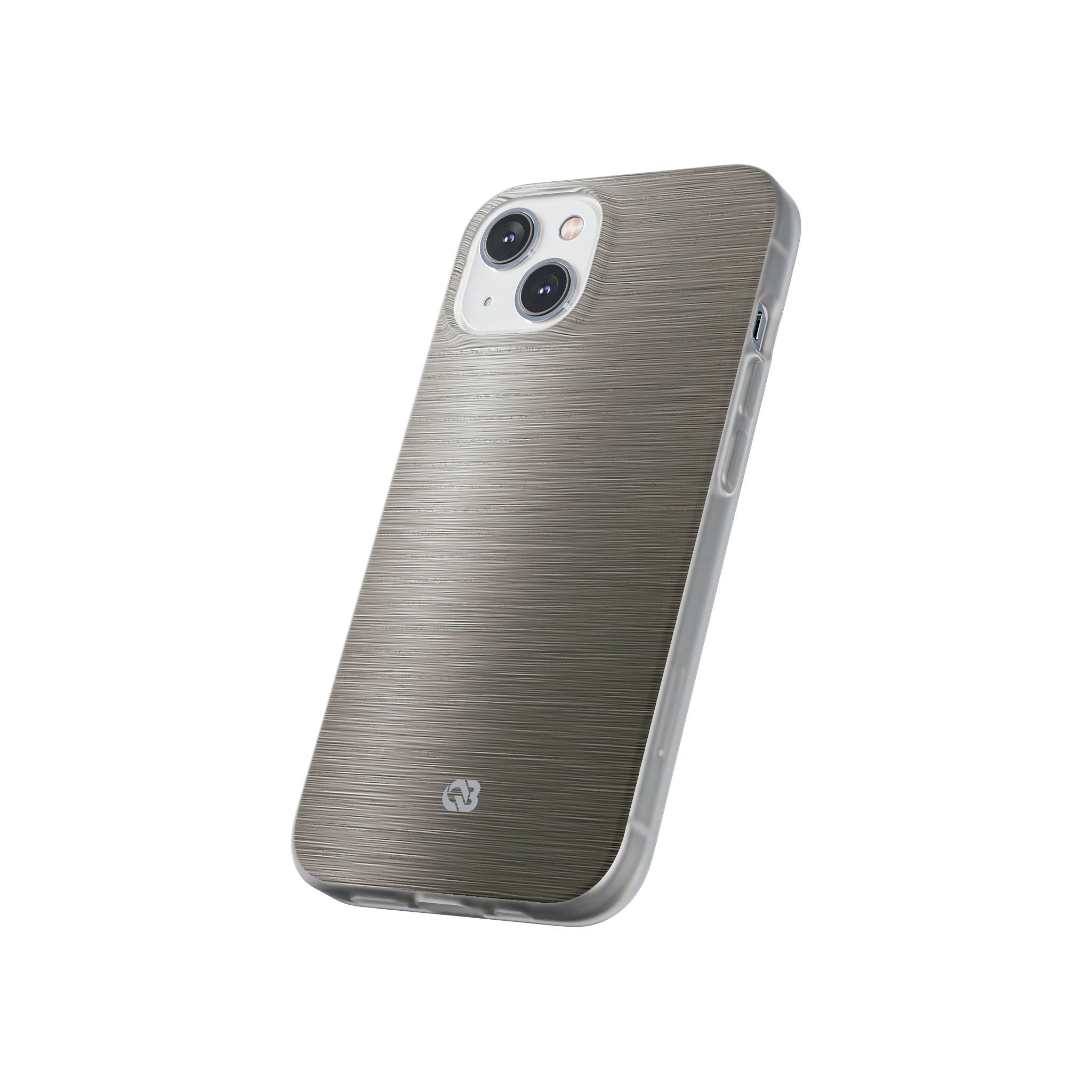 Grey Lite Phone Case for iPhone - Brushed Industrial Steel