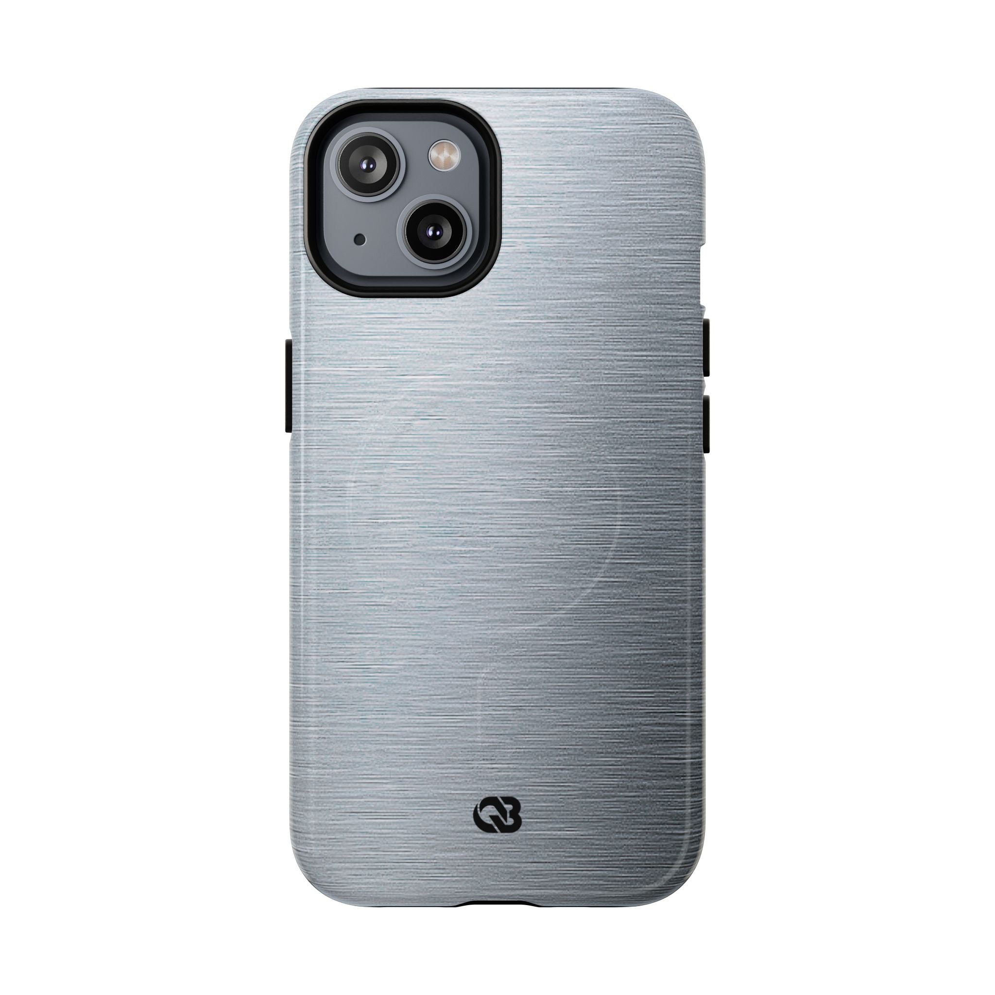 Silver Tough 2.0 Magsafe Phone Case for iPhone - Satin Chrome Grain