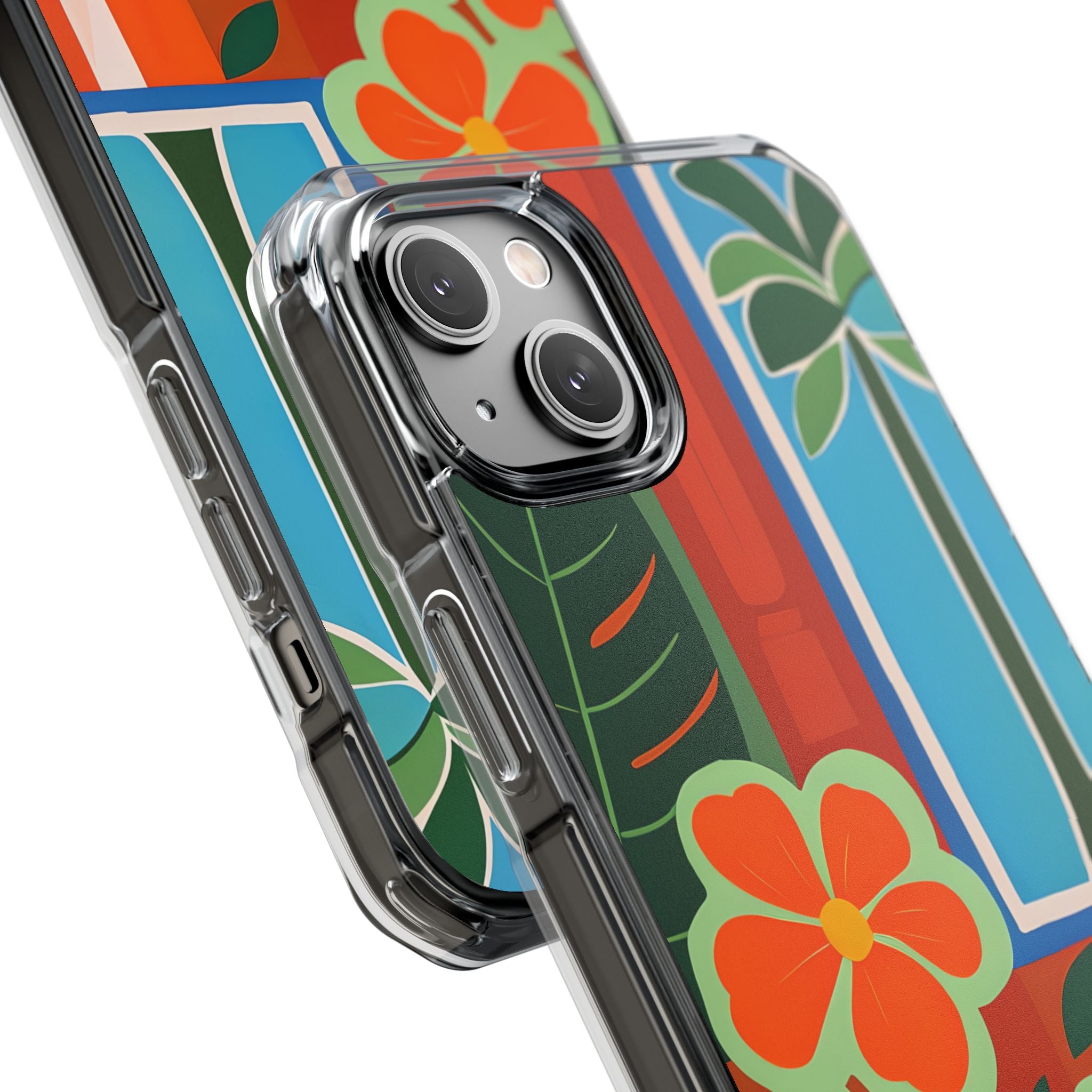 Vivid Jungle Collage · Impact etui na telefon dla iPhone · MagSafe