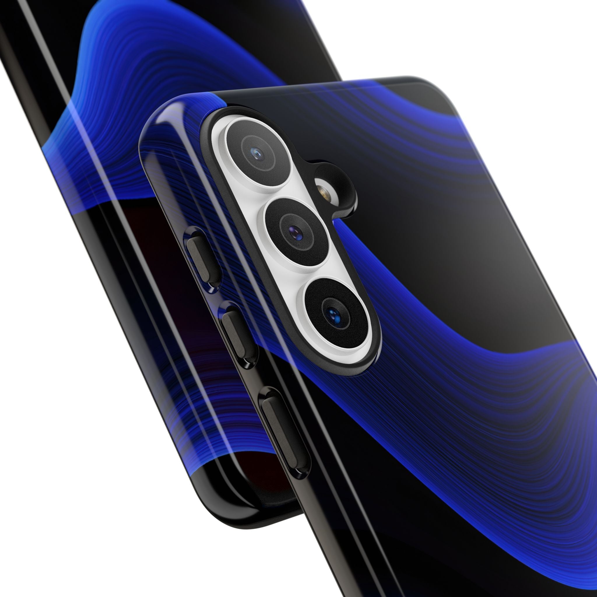 Blue Tough Phone Case for Samsung - Electric Cobalt Flow